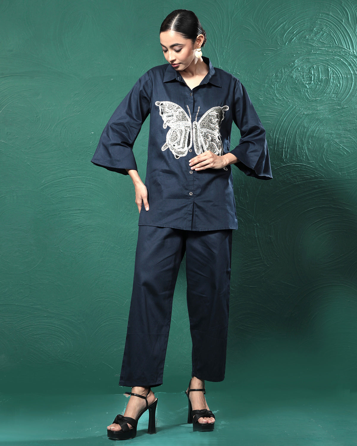 Blue Butterfly Co-Ord Set