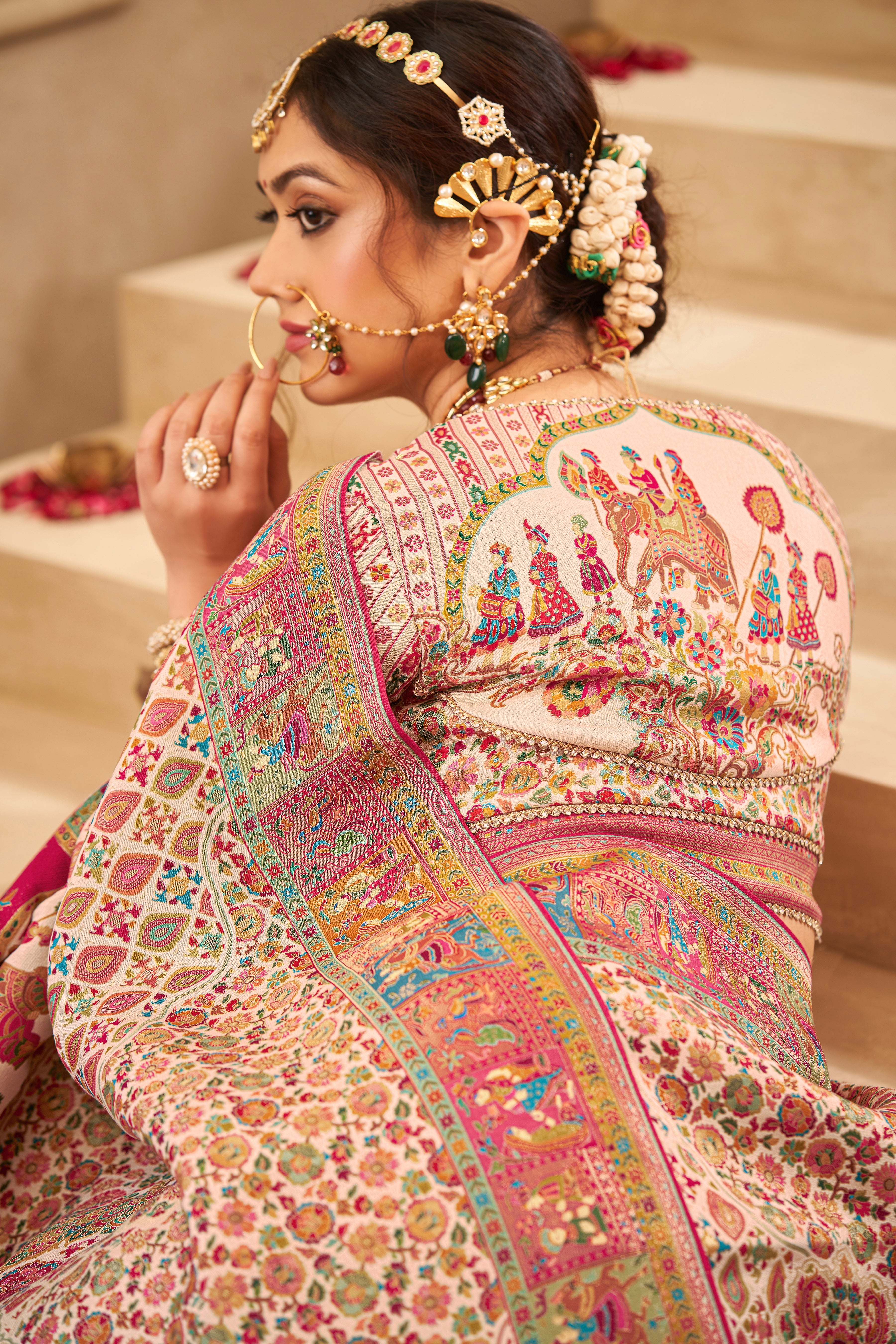 Traditional Multi Designer Tussar Rangkaat Silk Saree
