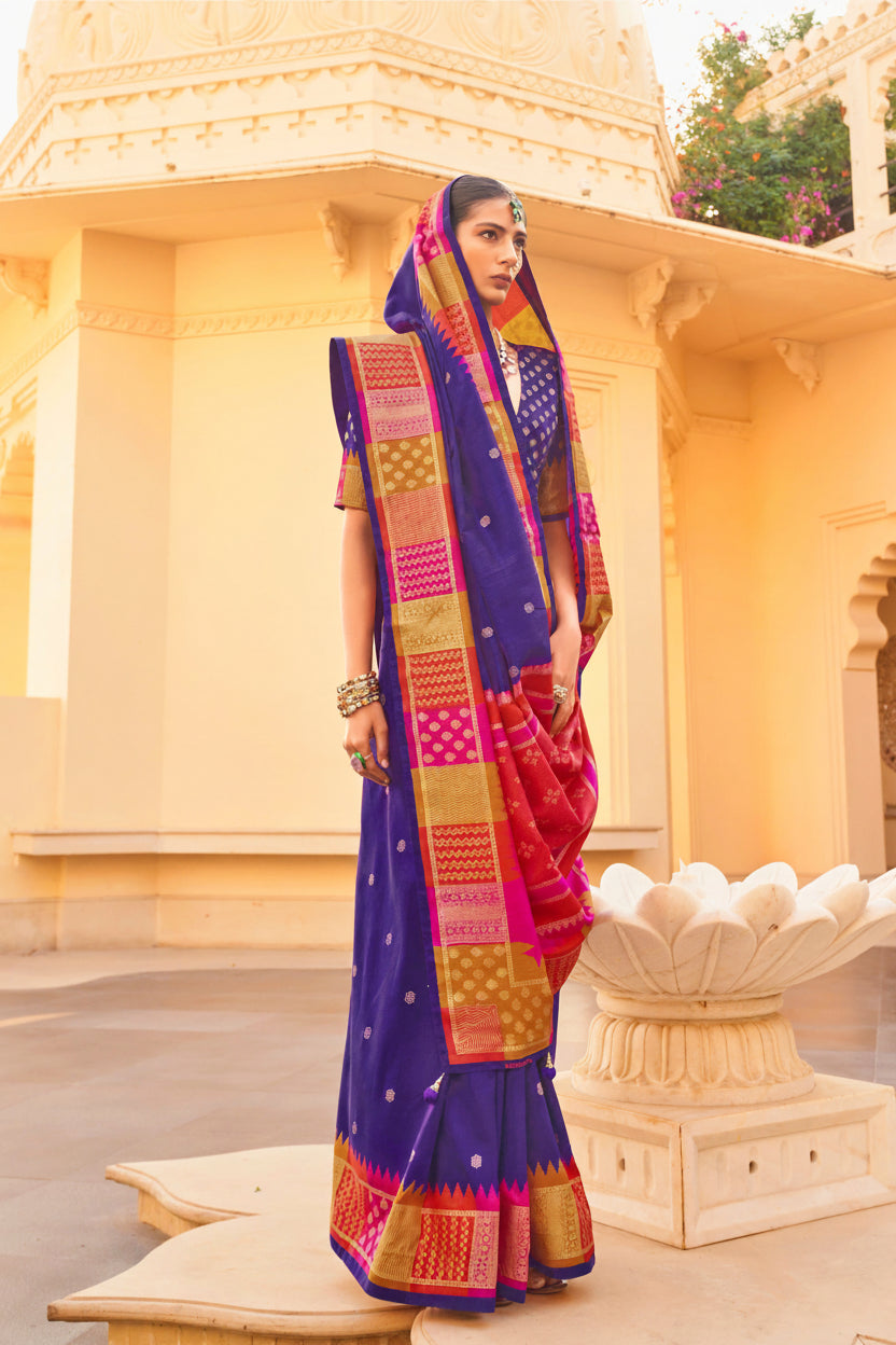 Violet Muse Printed Premium Silk Saree