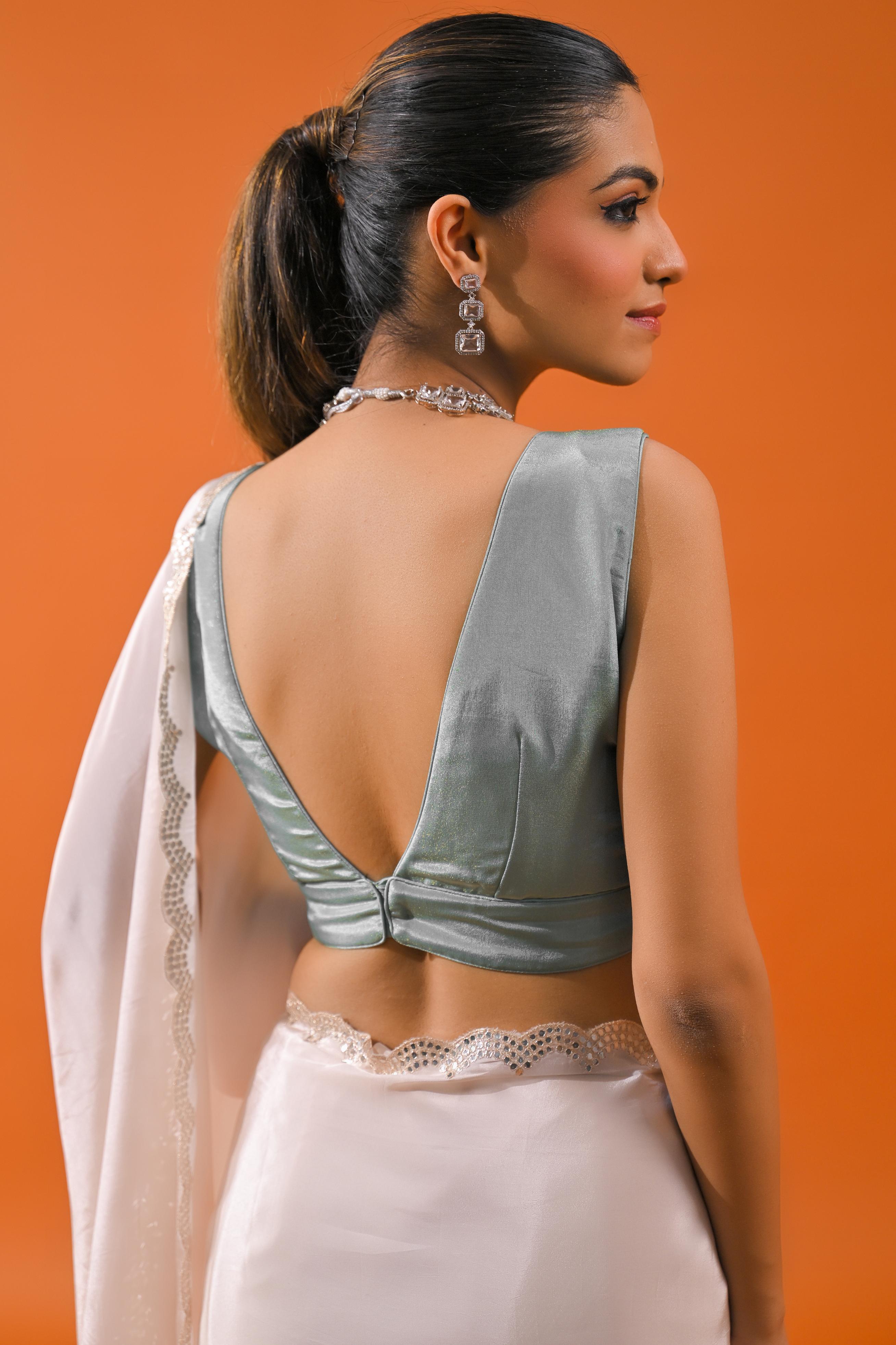 Pale Champagne Digital Printed Saree