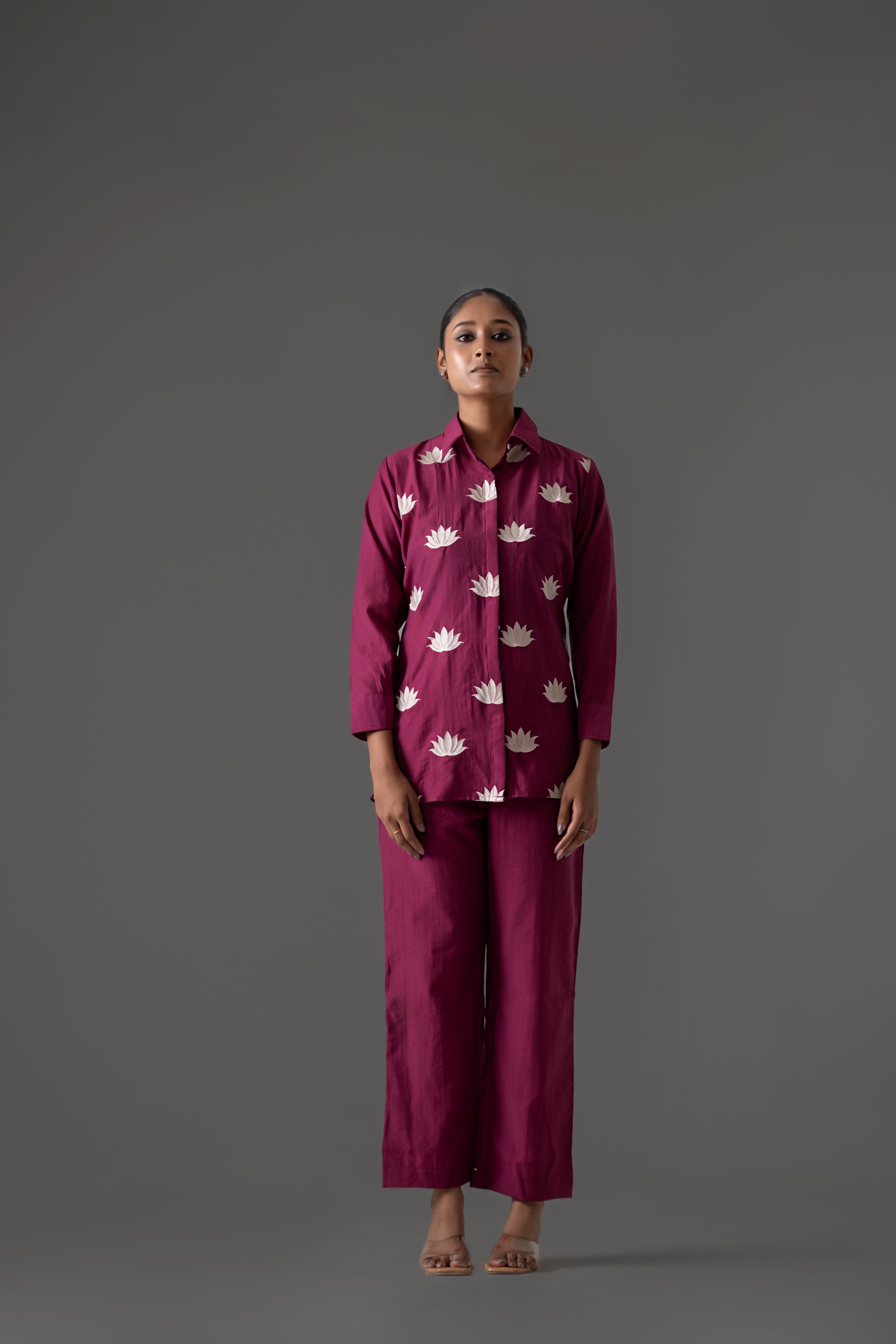 Rouge Pink Cotton Flex Co-Ord Set