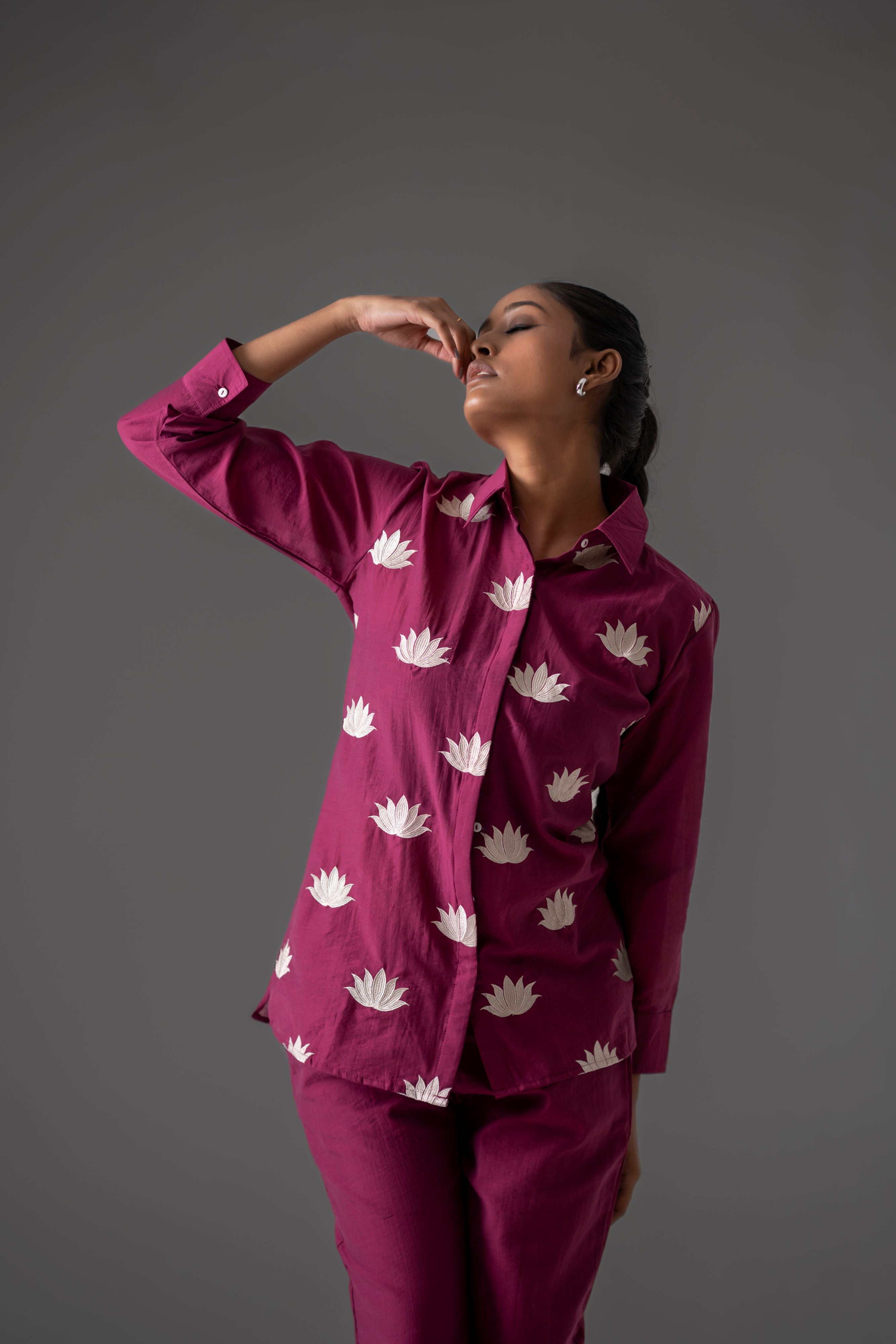 Rouge Pink Cotton Flex Co-Ord Set