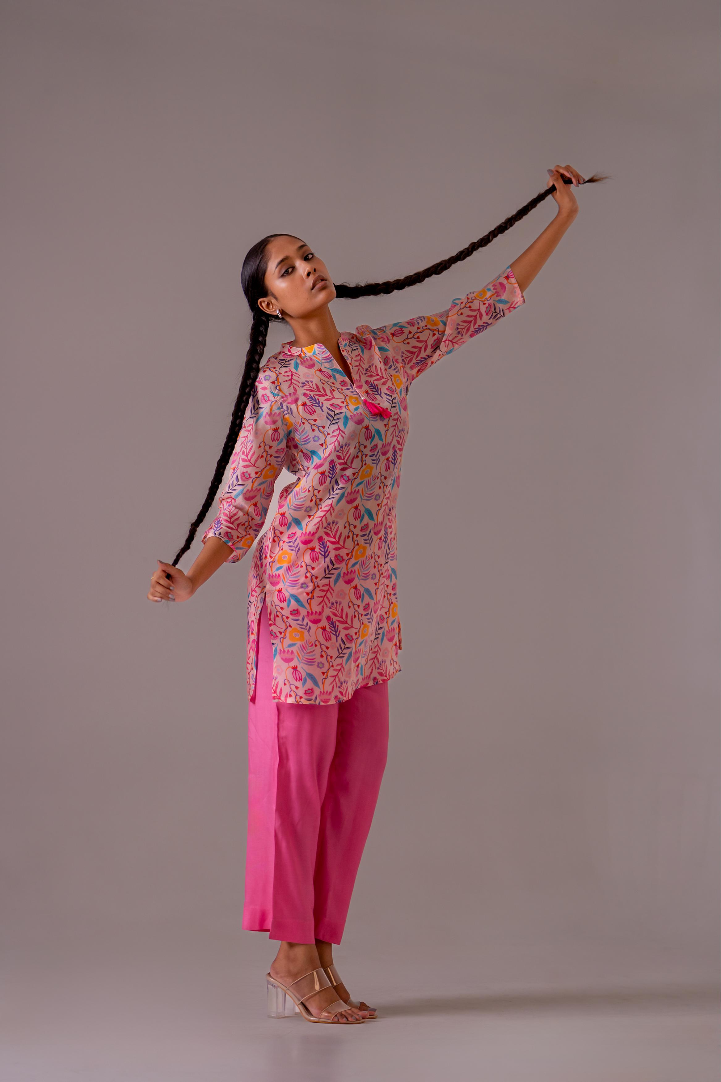 Vibrant Pink Floral Co-Ord Set