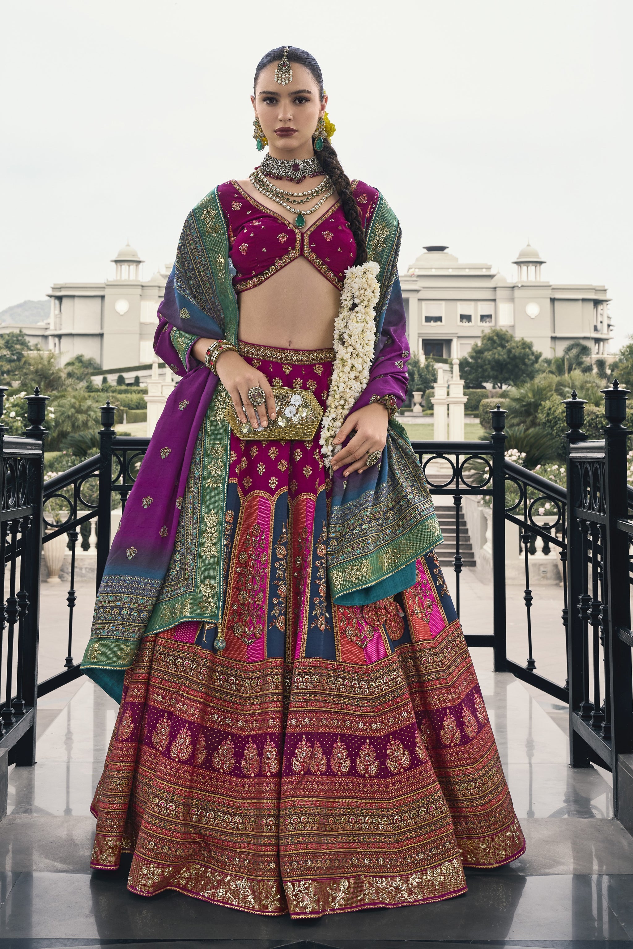 Organic Silk Embroidered Lehenga for Elegant Occasions