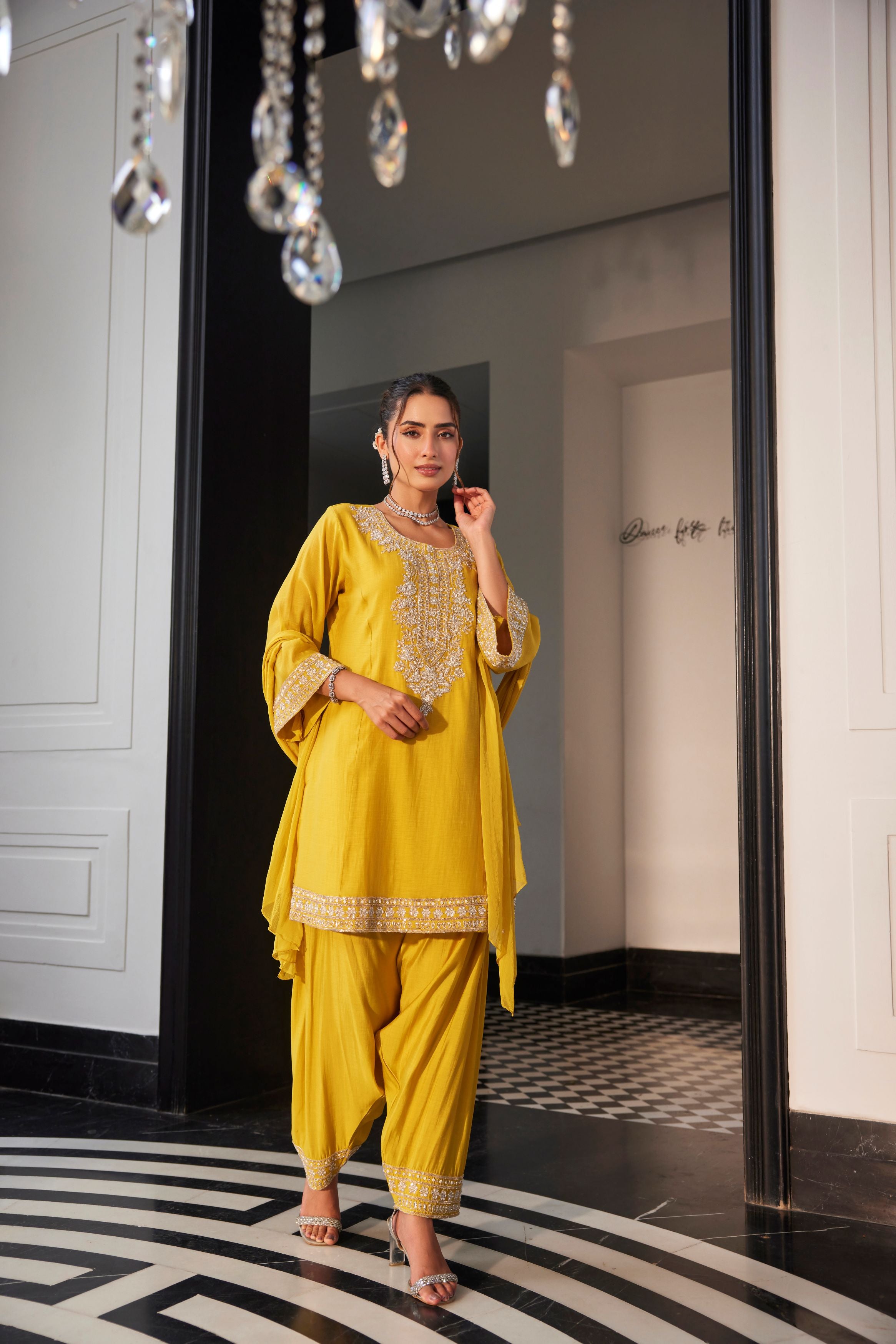 Sunglow Yellow Charm-Suit Set