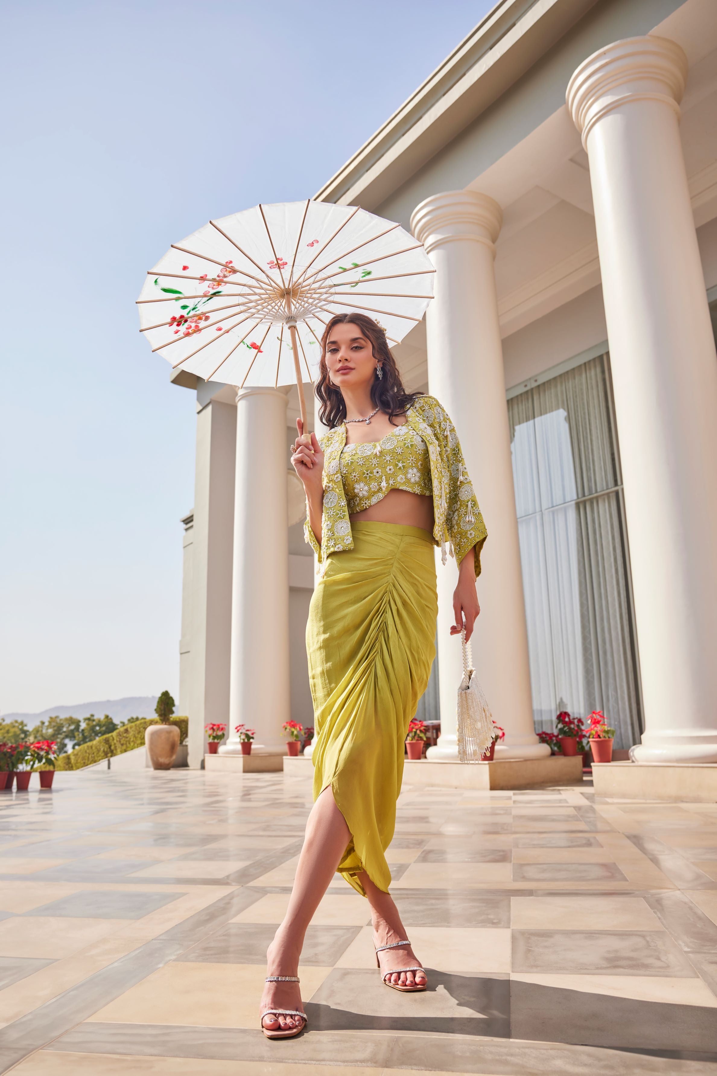 Lush Green Skirt Set
