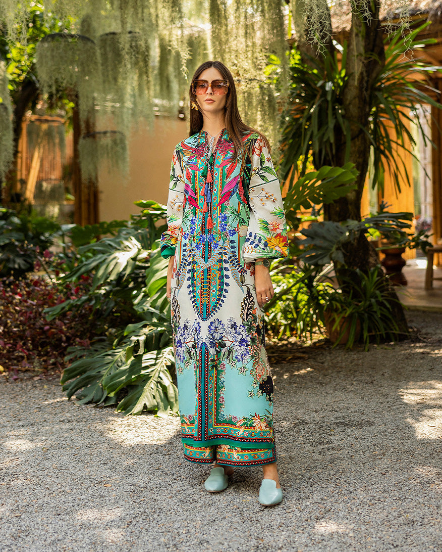 Exotic Mint Natural Crepe Kurta & Palazzo Set