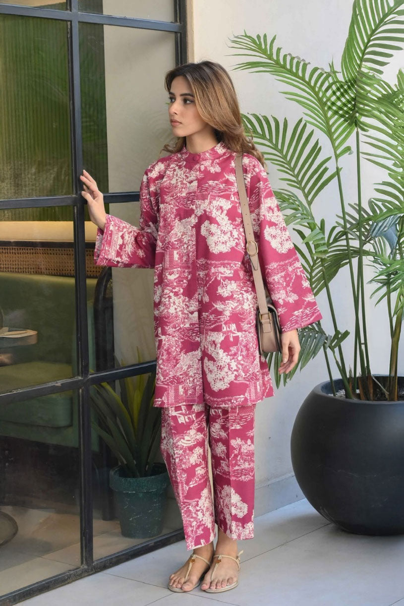 Mahogany Pink Premium Linen Co-Ord Set