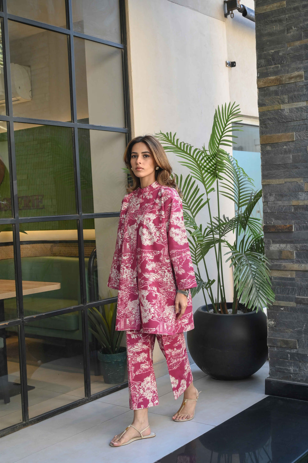 Mahogany Pink Premium Linen Co-Ord Set