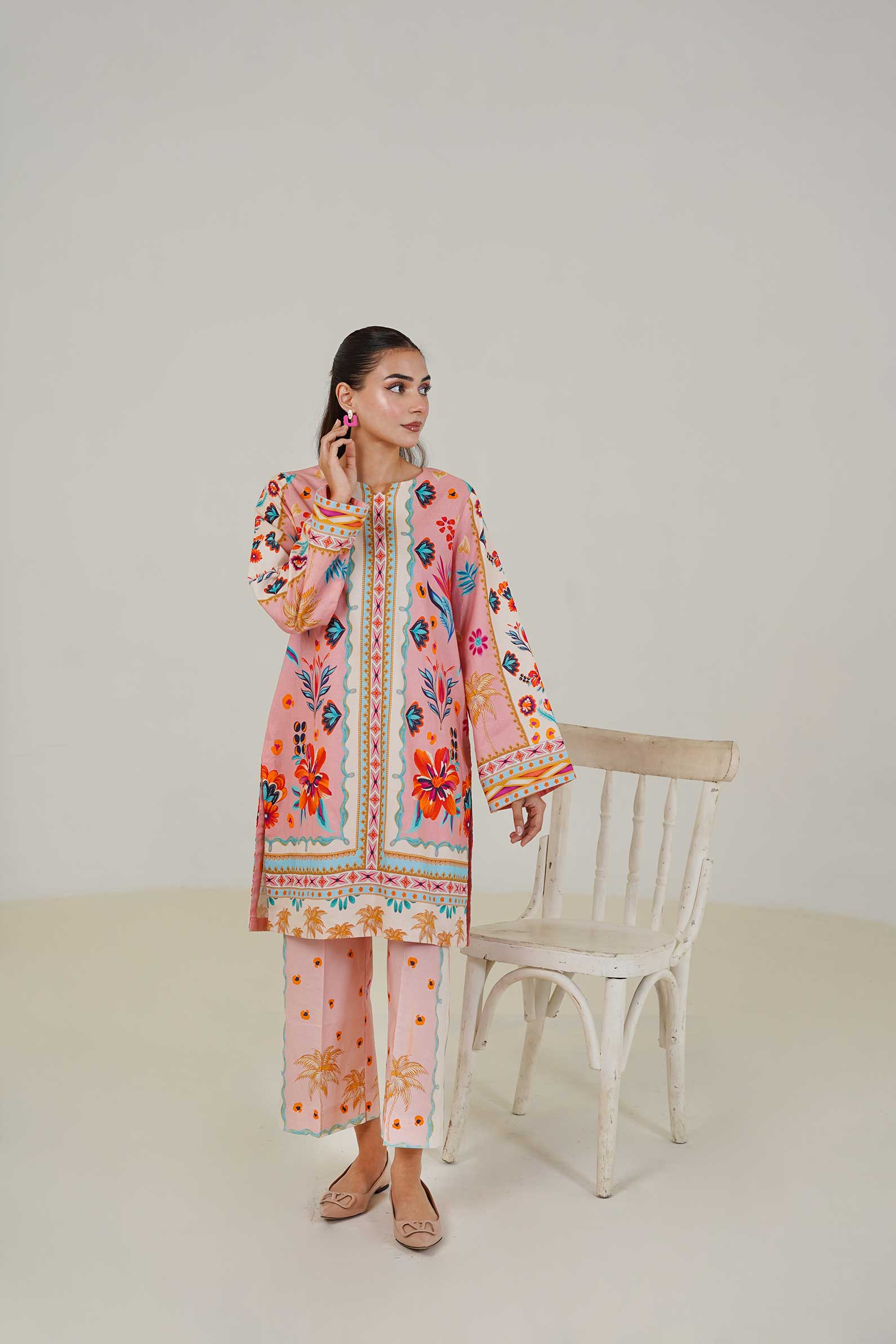 Pink Beauty Soft Muslin Silk Co-Ord Set
