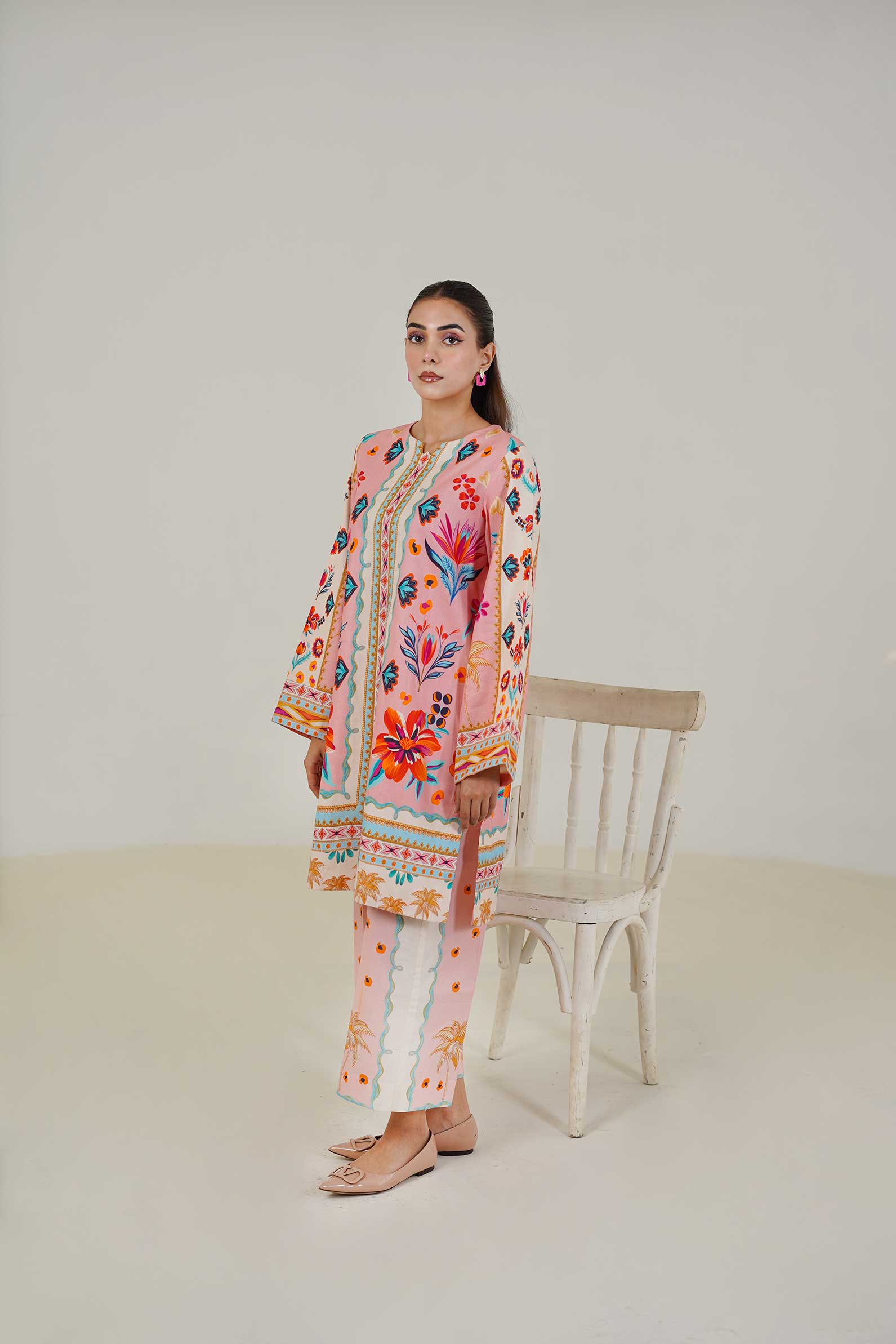 Pink Beauty Soft Muslin Silk Co-Ord Set