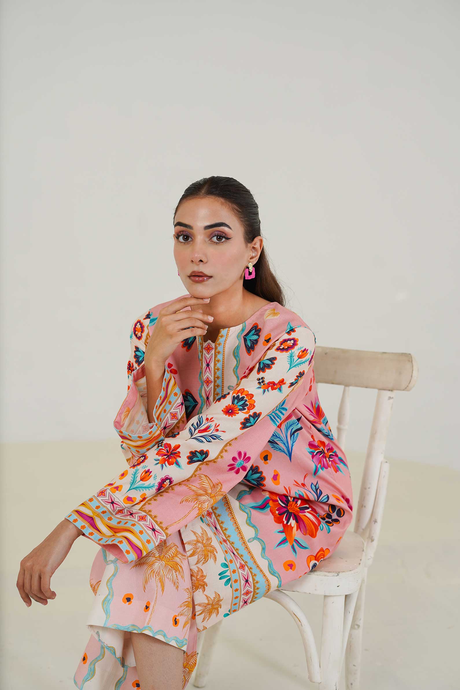 Pink Beauty Soft Muslin Silk Co-Ord Set