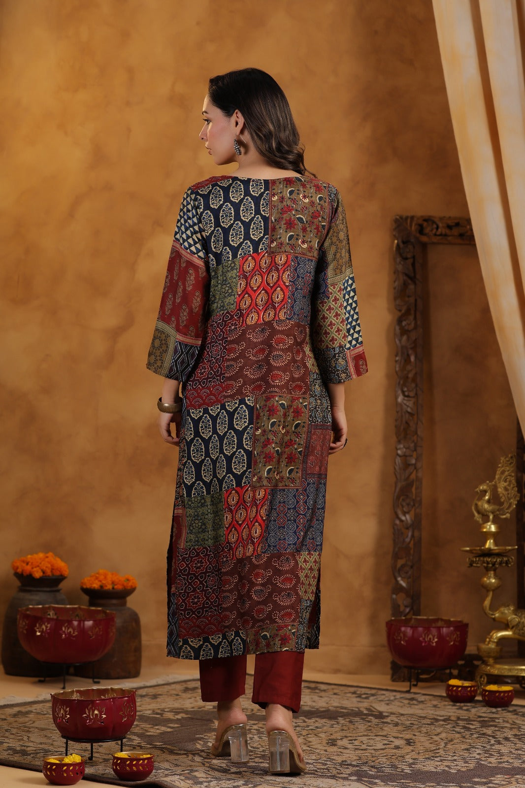 Multicolor Printed Premium Silk Kurta Set
