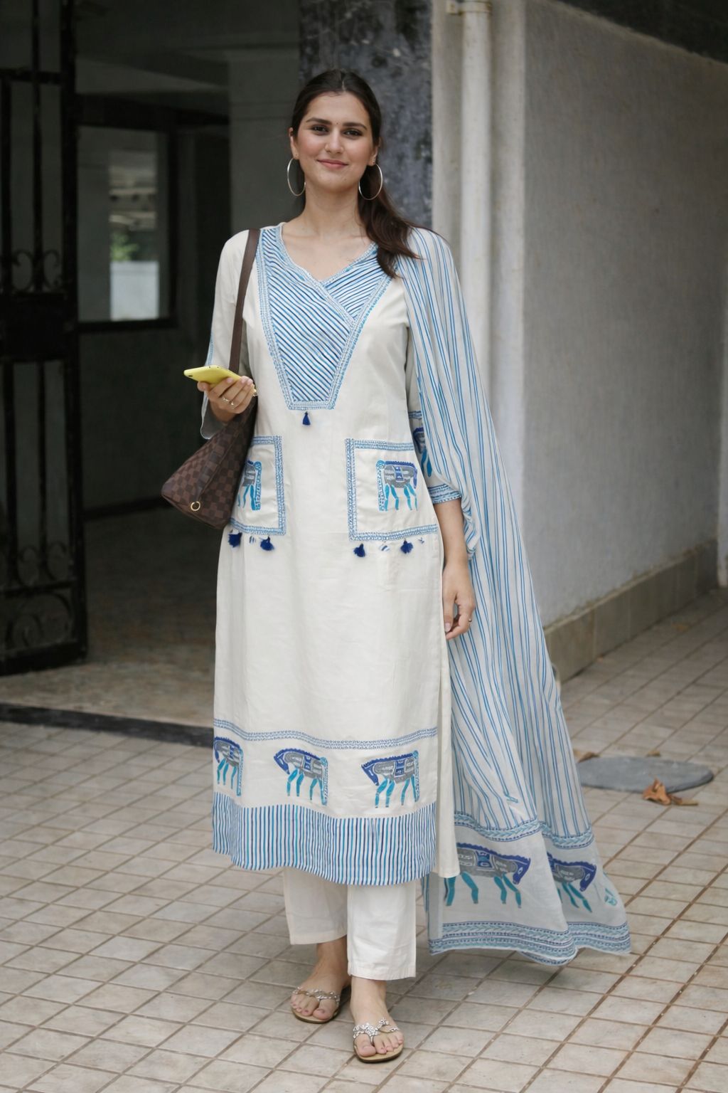 Azure Heritage Printed Organic Cotton Pant Set