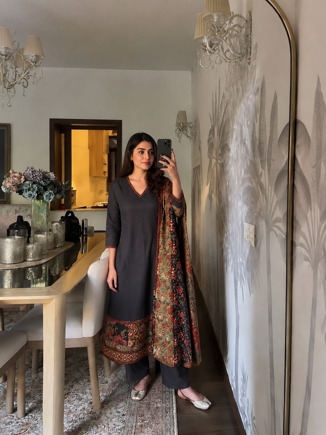 Daaman Printed Cotton Pant Set