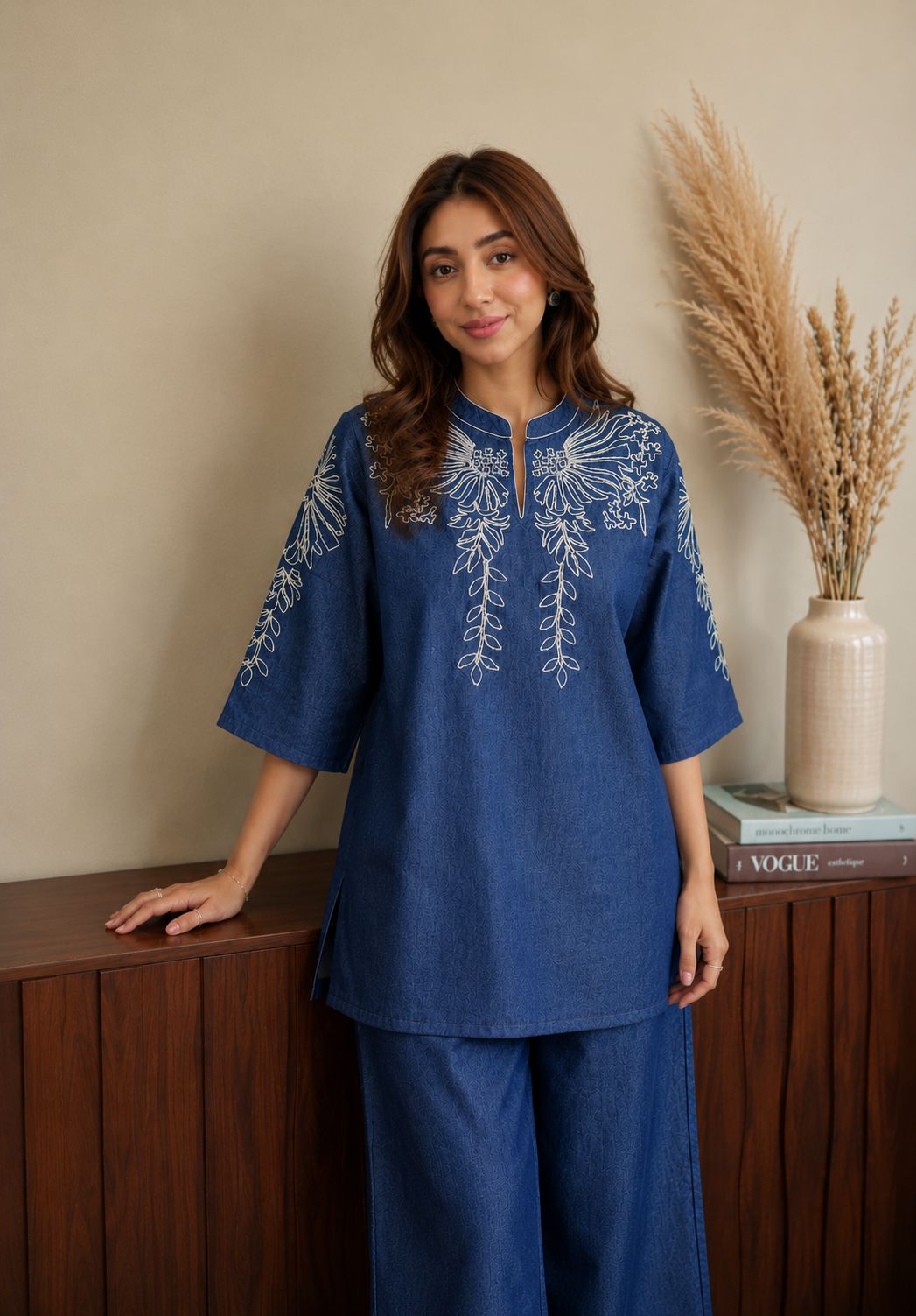 Blue Dori Denim Co-Ord Set