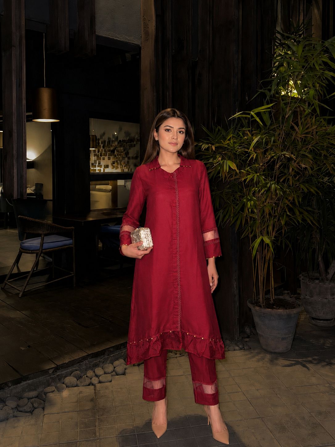 Ruby Frill Muslin Silk Co-Ord Set