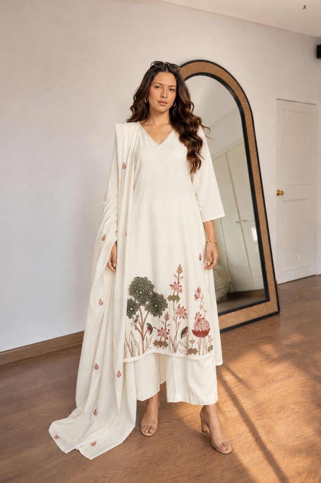 Eden Embroidered Premium Silk Pant Set