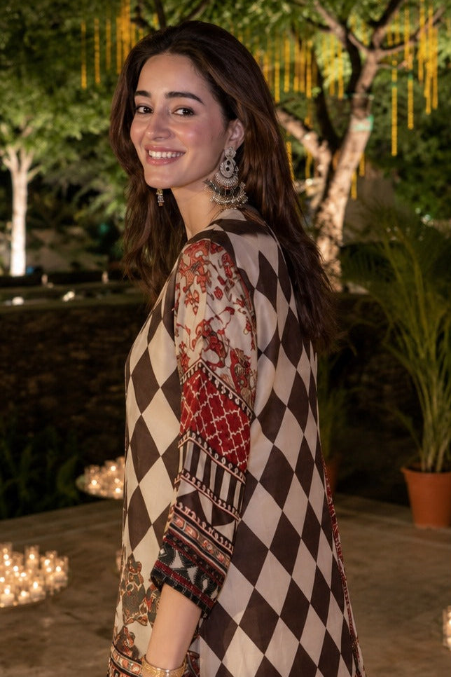 Multi-color Ajrakh Printed Crepe Silk Co-Ord Set