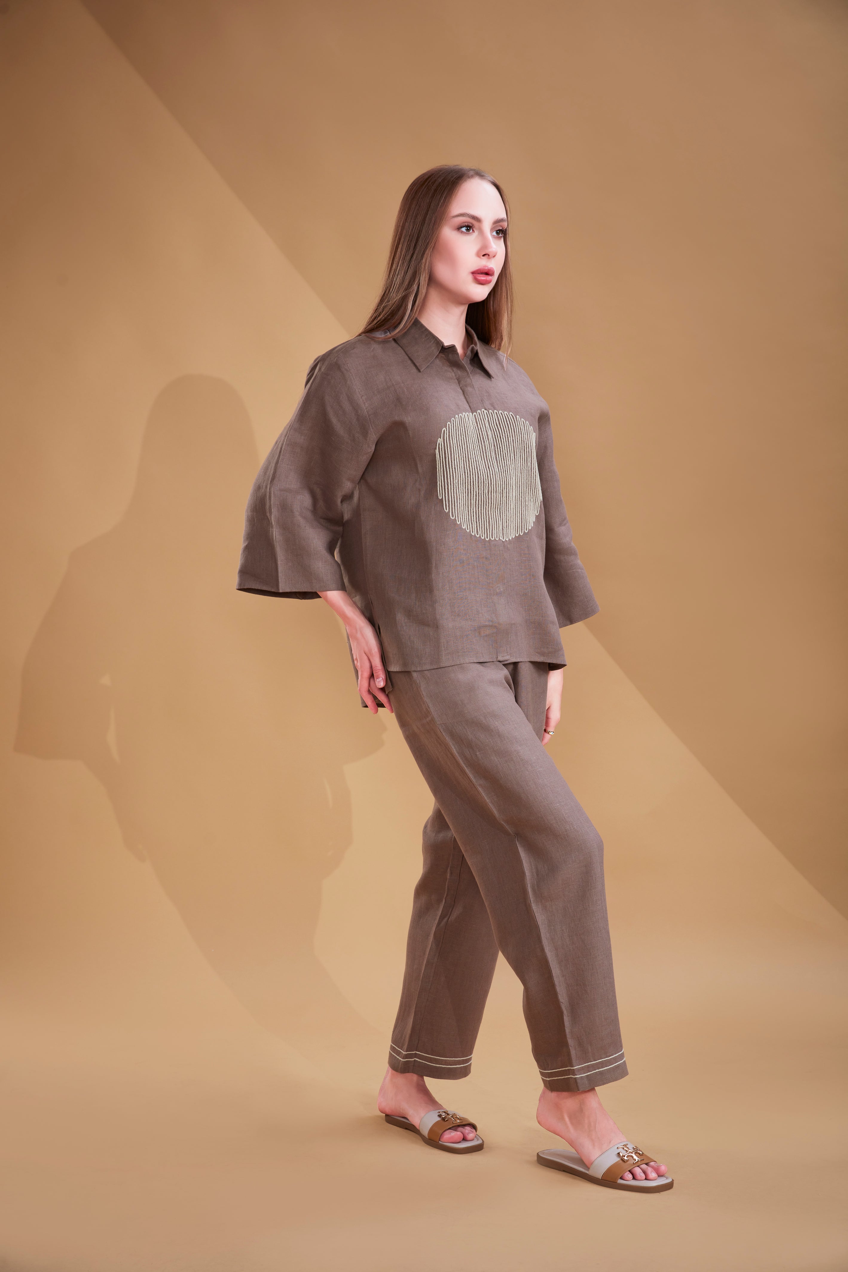 Luna Loom Embroidered Linen Co-Ord Set