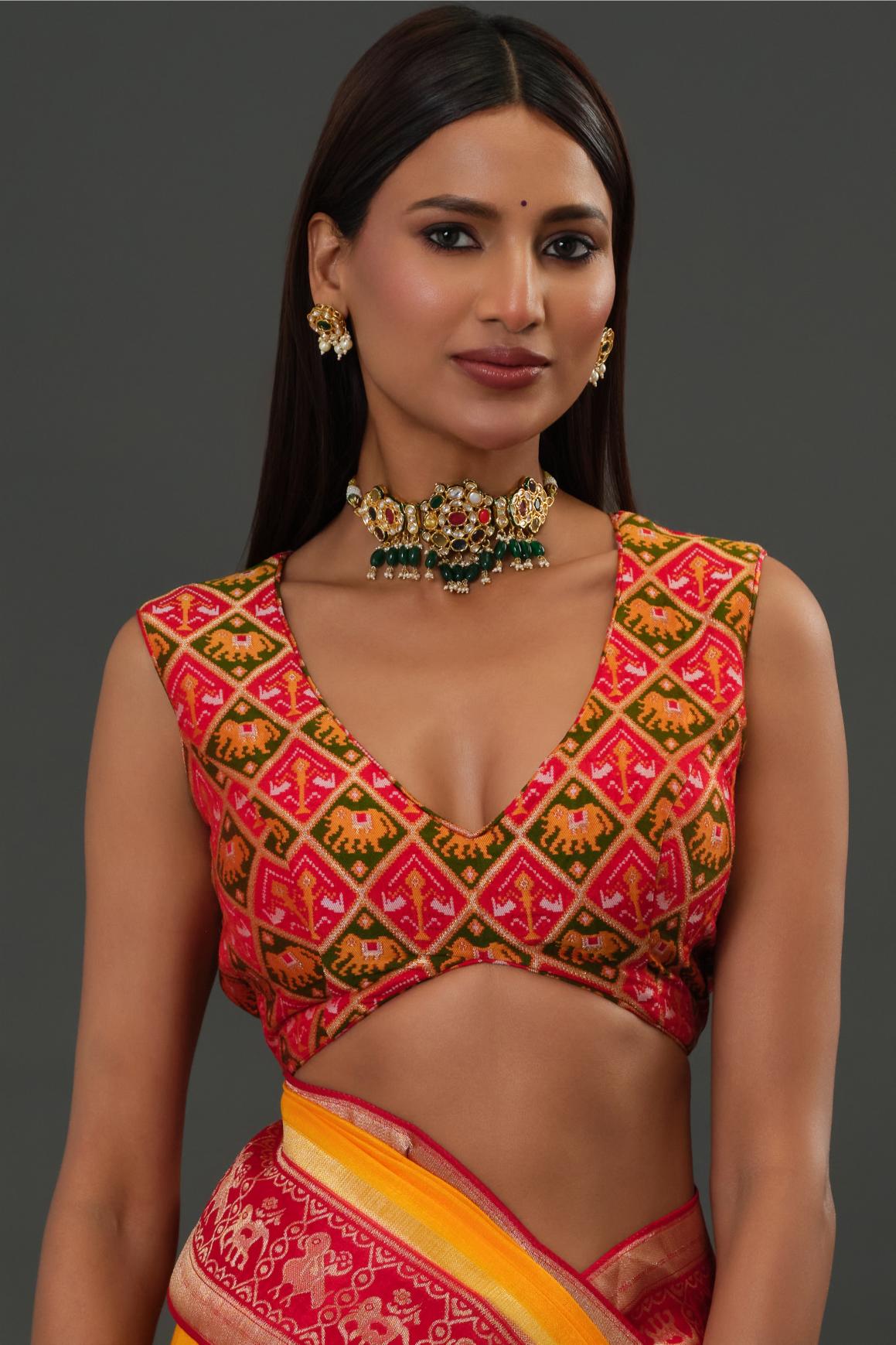 Yellow Woven Dola Silk Saree
