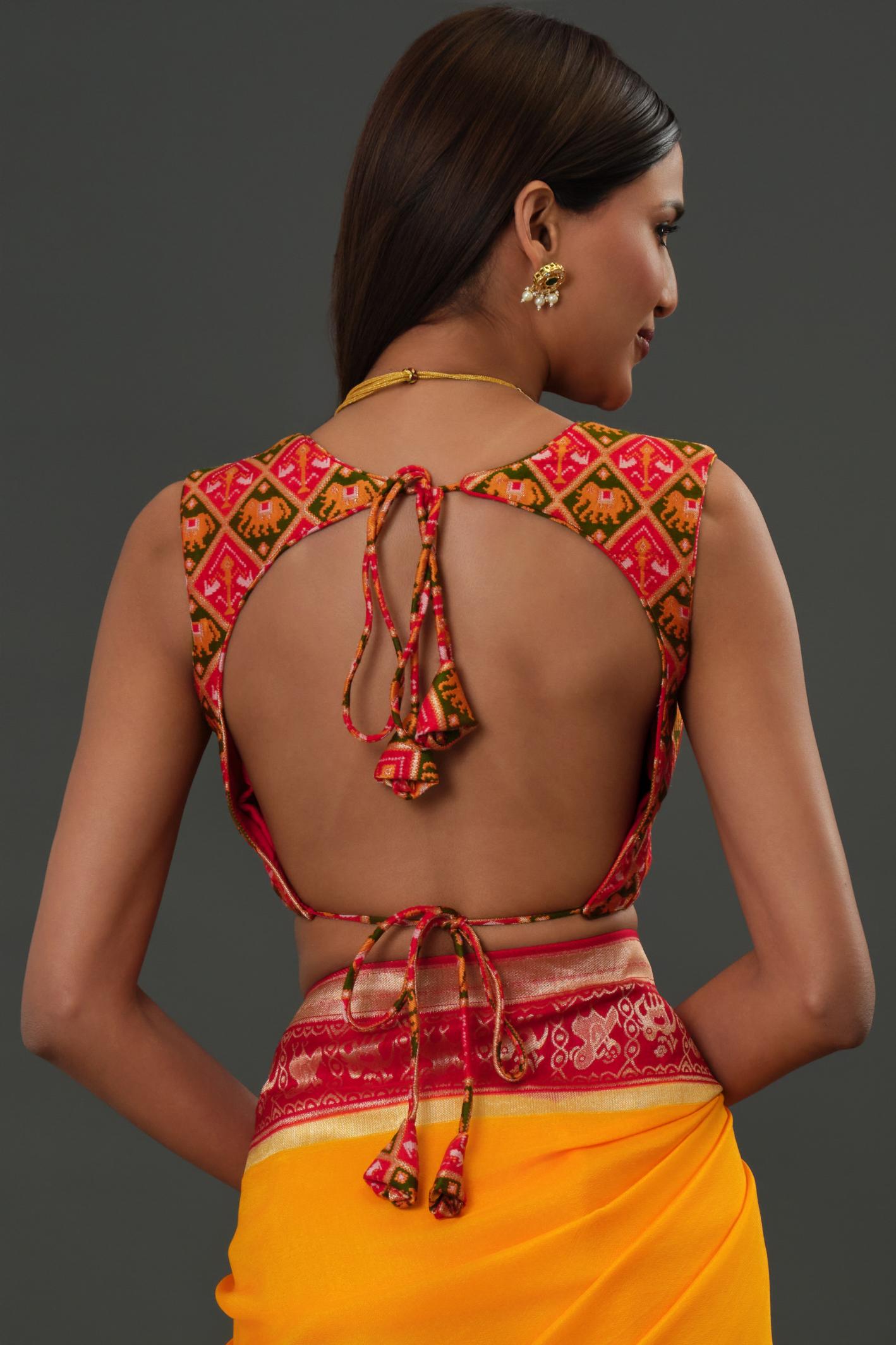 Yellow Woven Dola Silk Saree