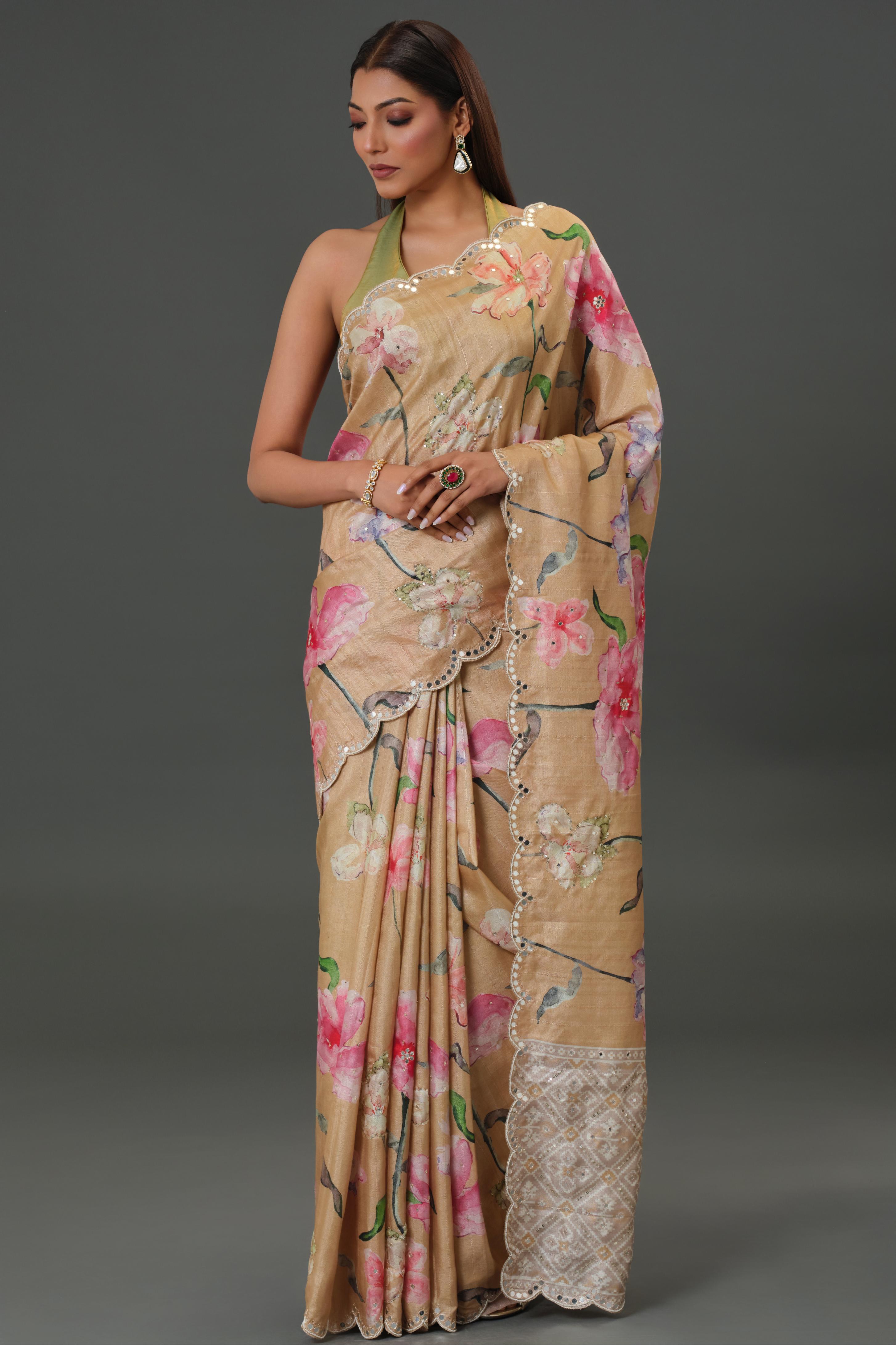 Golden Hour Tussar Silk Saree