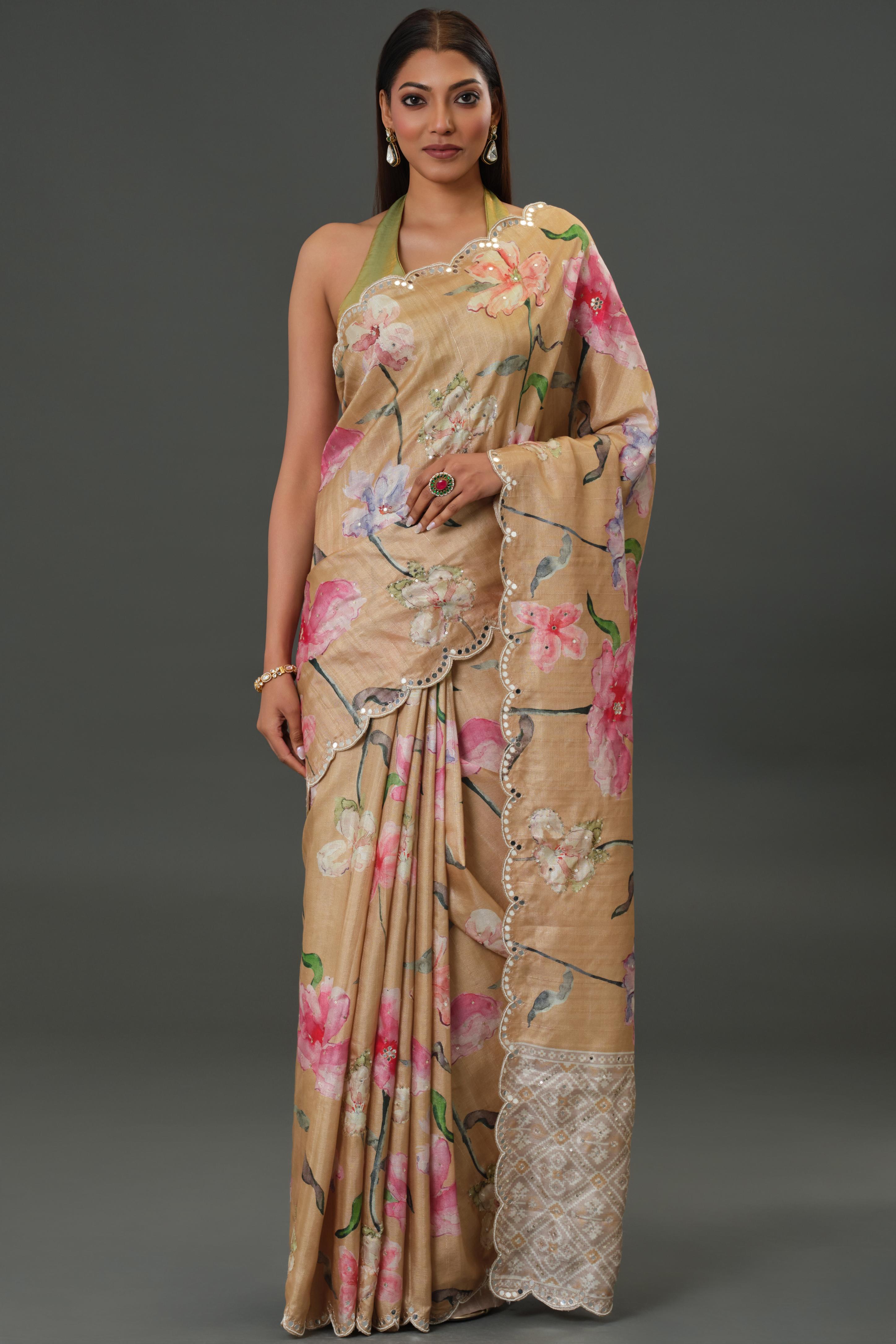 Golden Hour Tussar Silk Saree