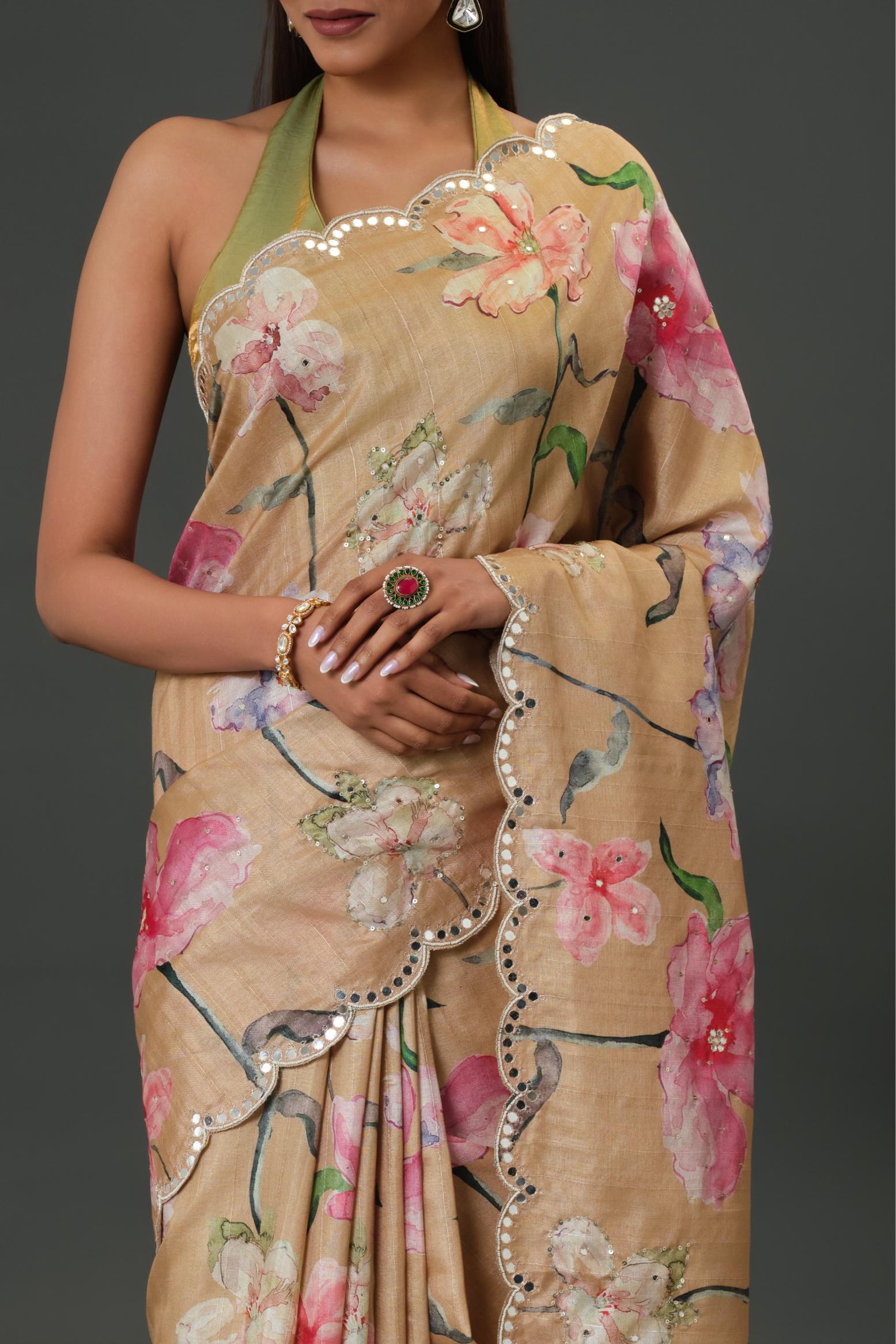 Golden Hour Tussar Silk Saree