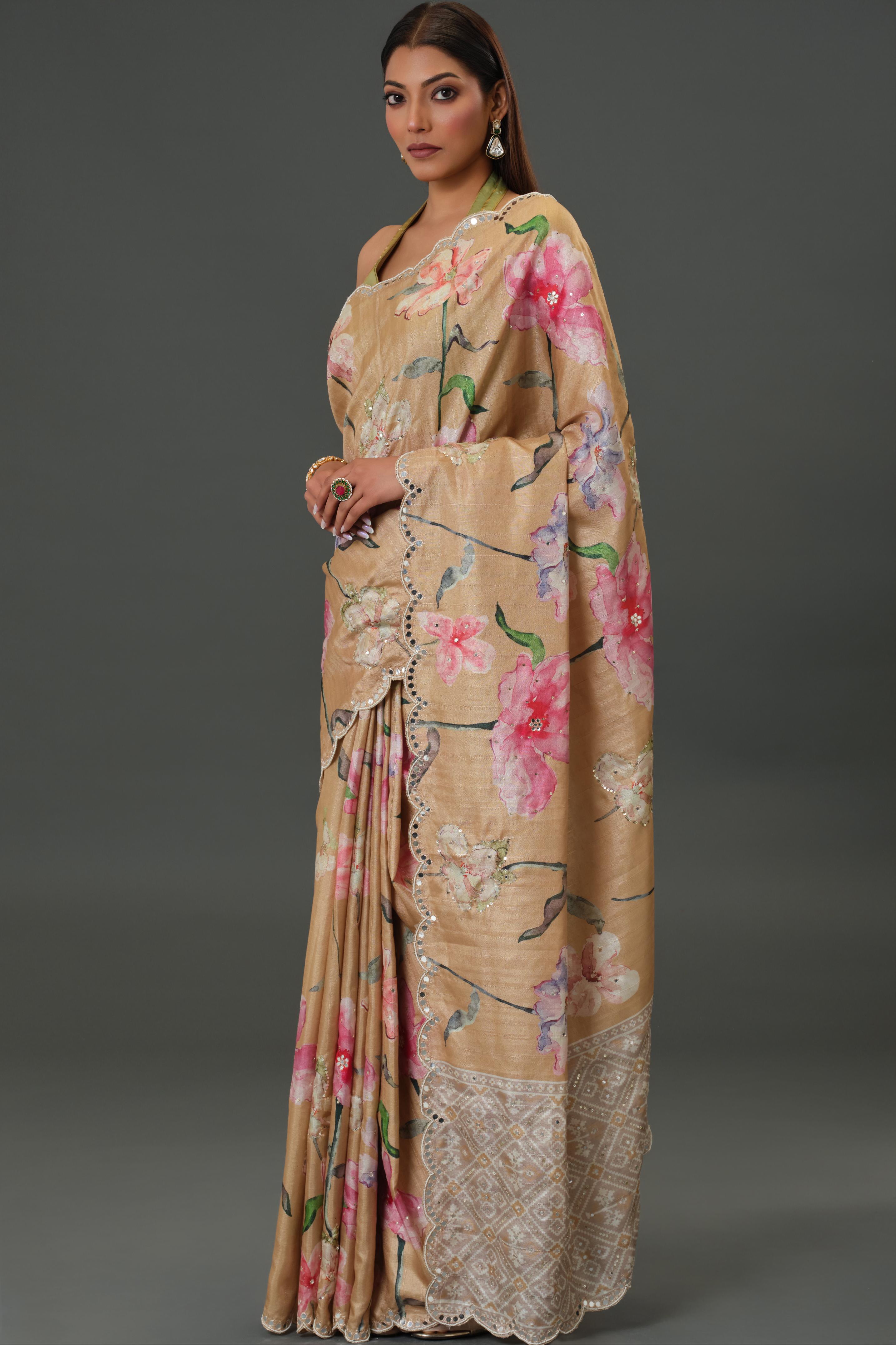 Golden Hour Tussar Silk Saree