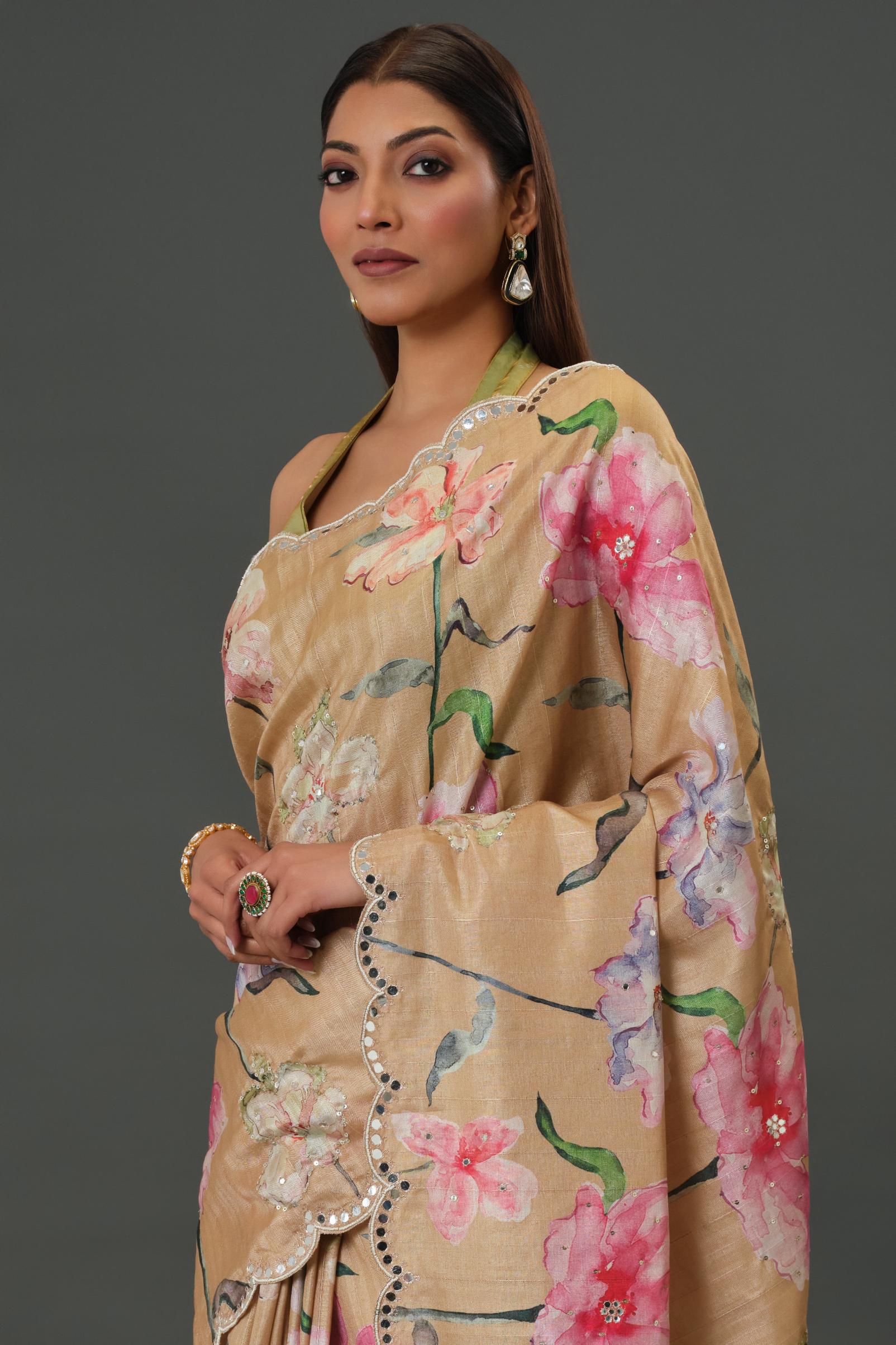 Golden Hour Tussar Silk Saree