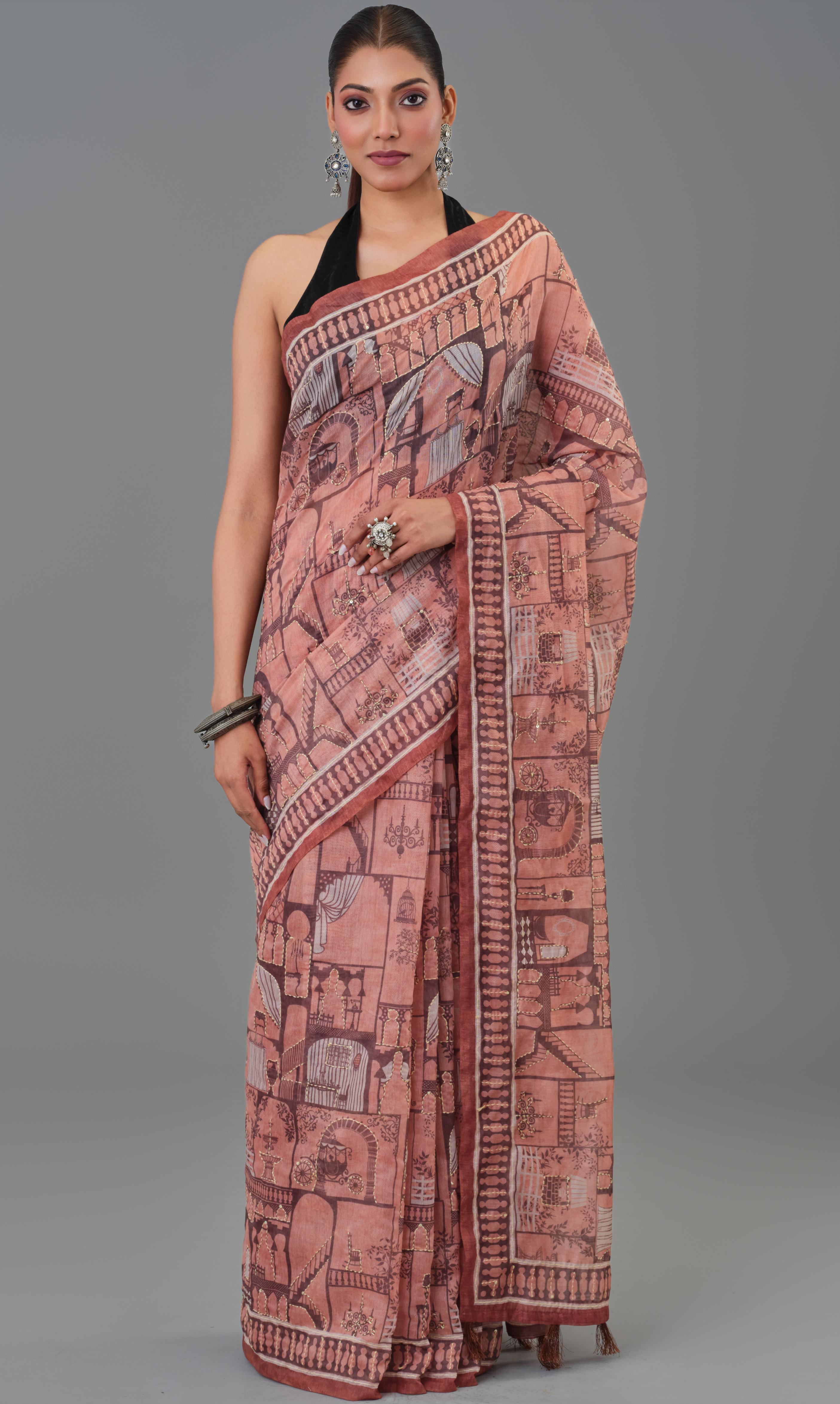 Canvas Story Tussar Silk Saree