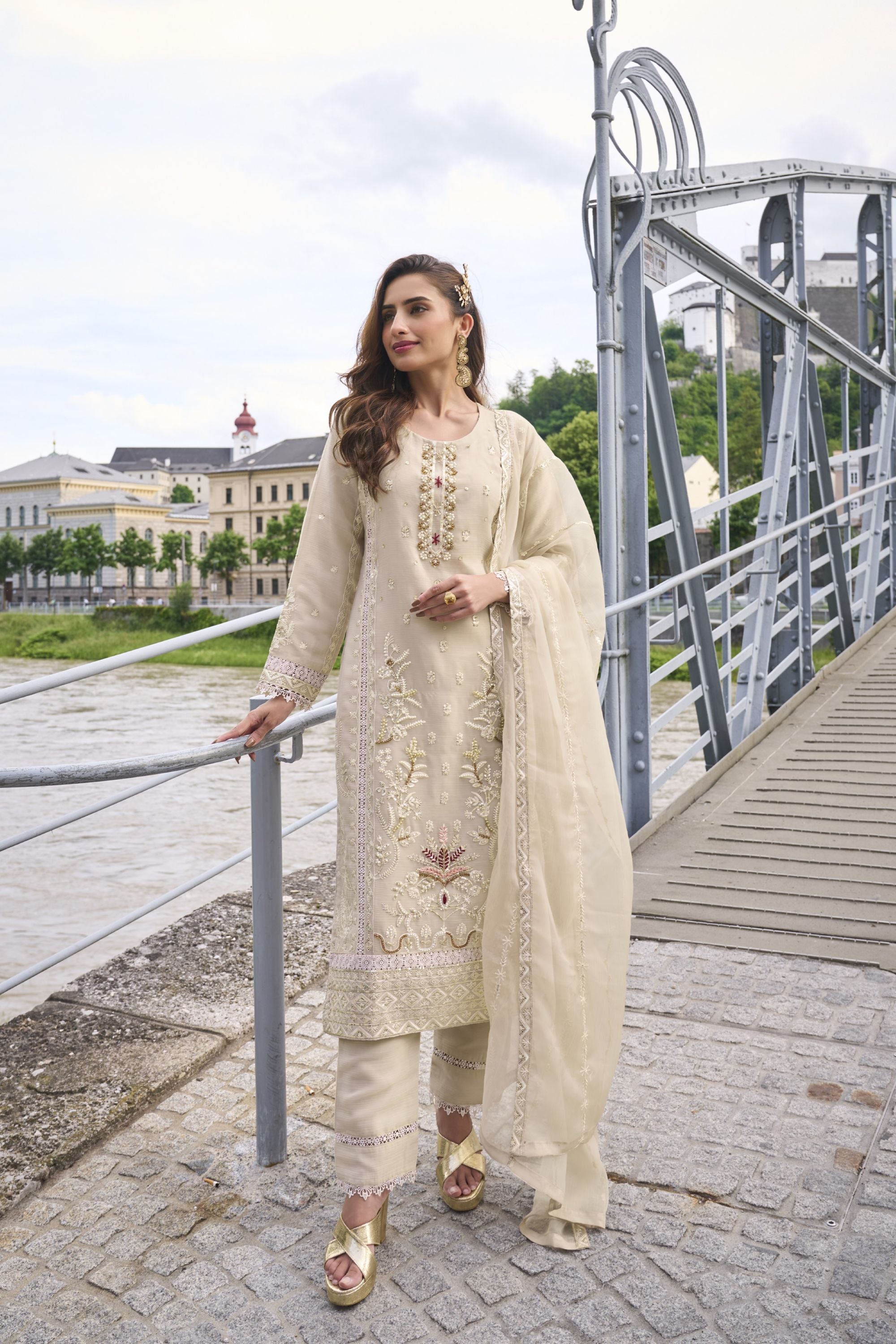 Champagne Gold Palazzo Set