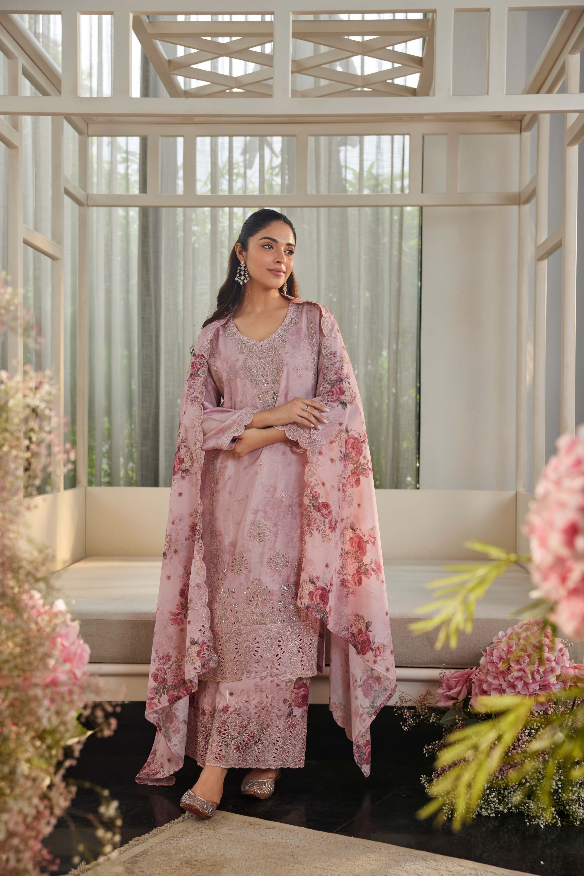 Gulabi Vibes-Palazzo Set