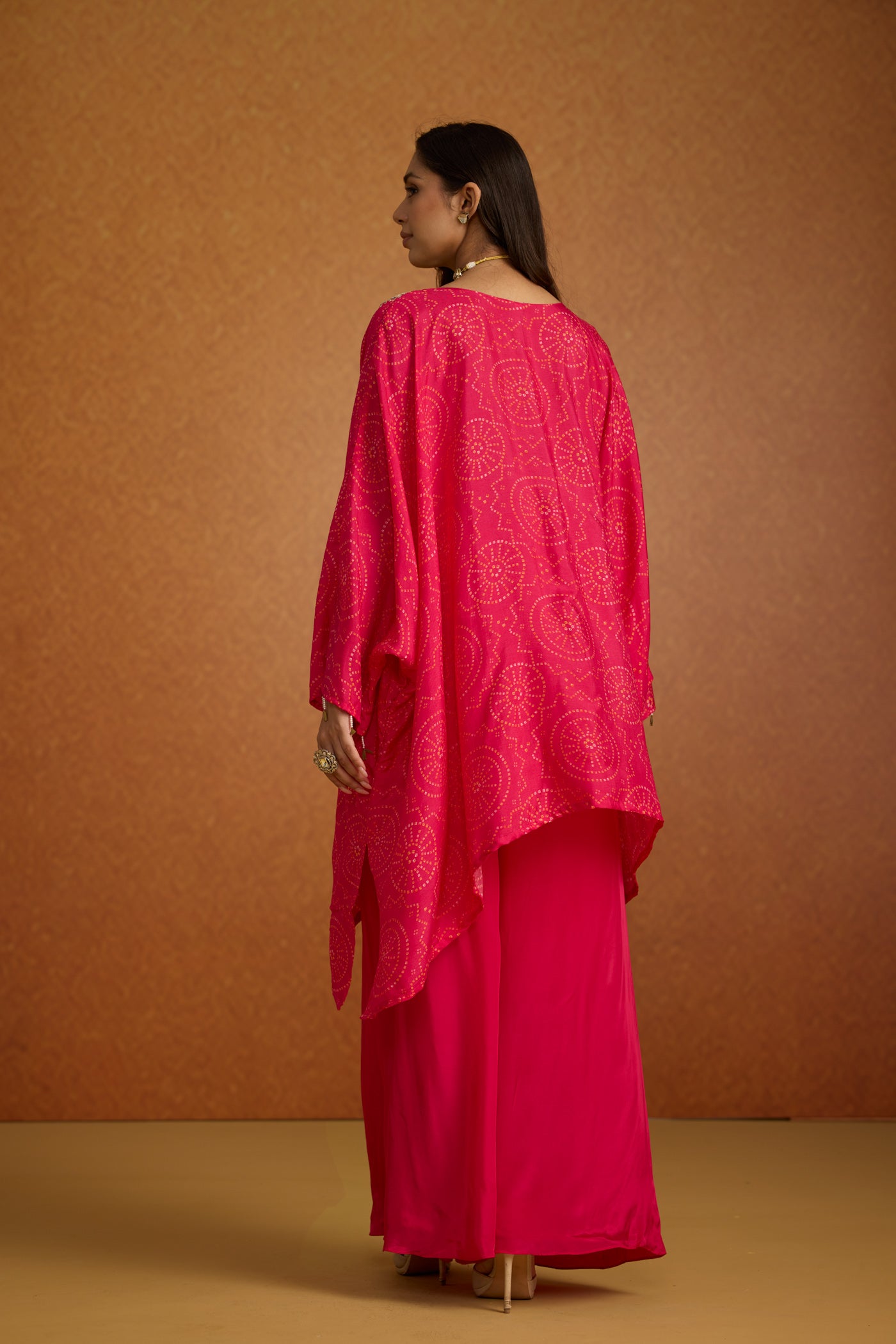 Vintage Rani Embellished Crepe Silk Kaftan Set