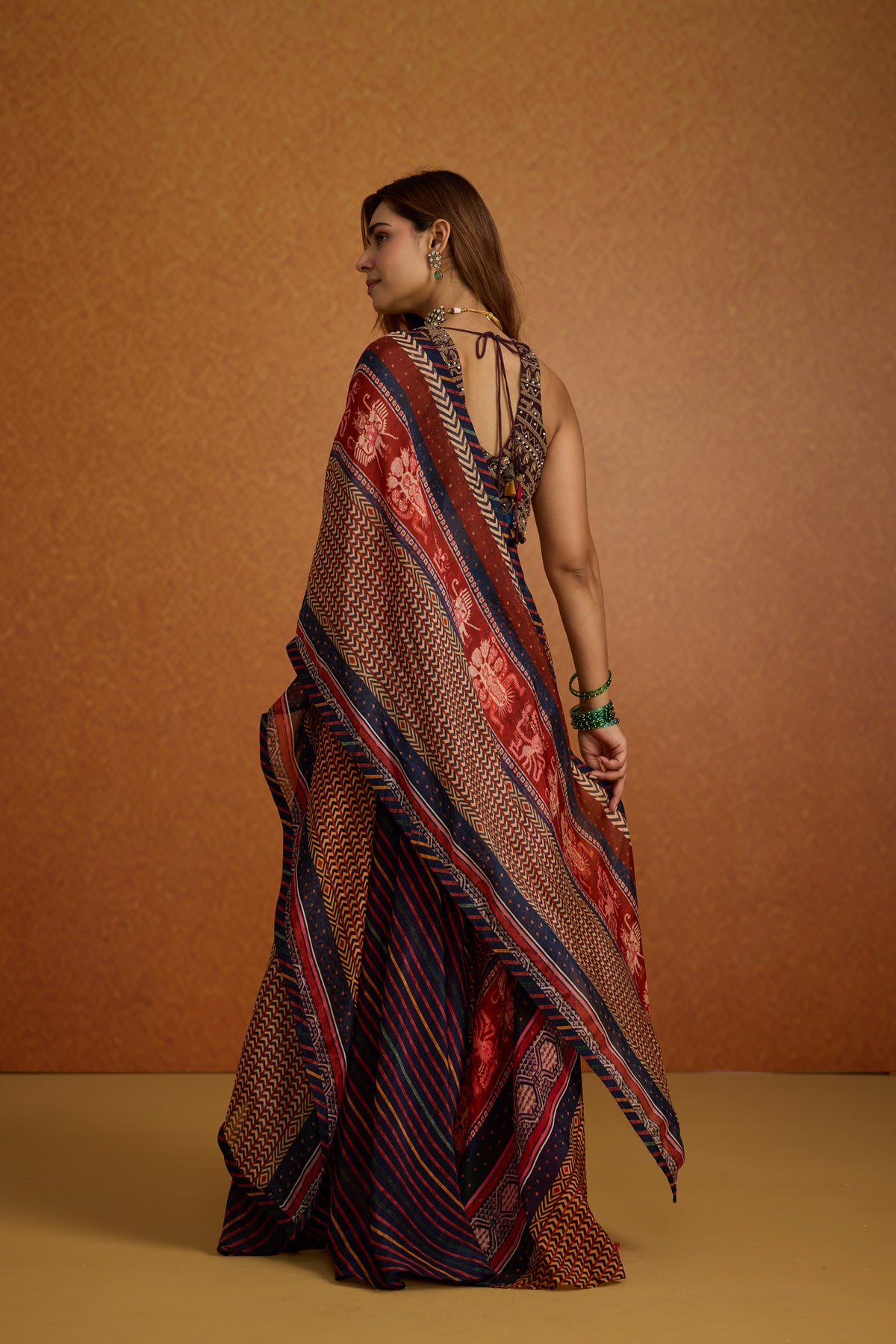 Boho Chic Printed Georgette Skirt Set