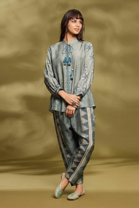 Pastel Green Printed Co-Ord Set