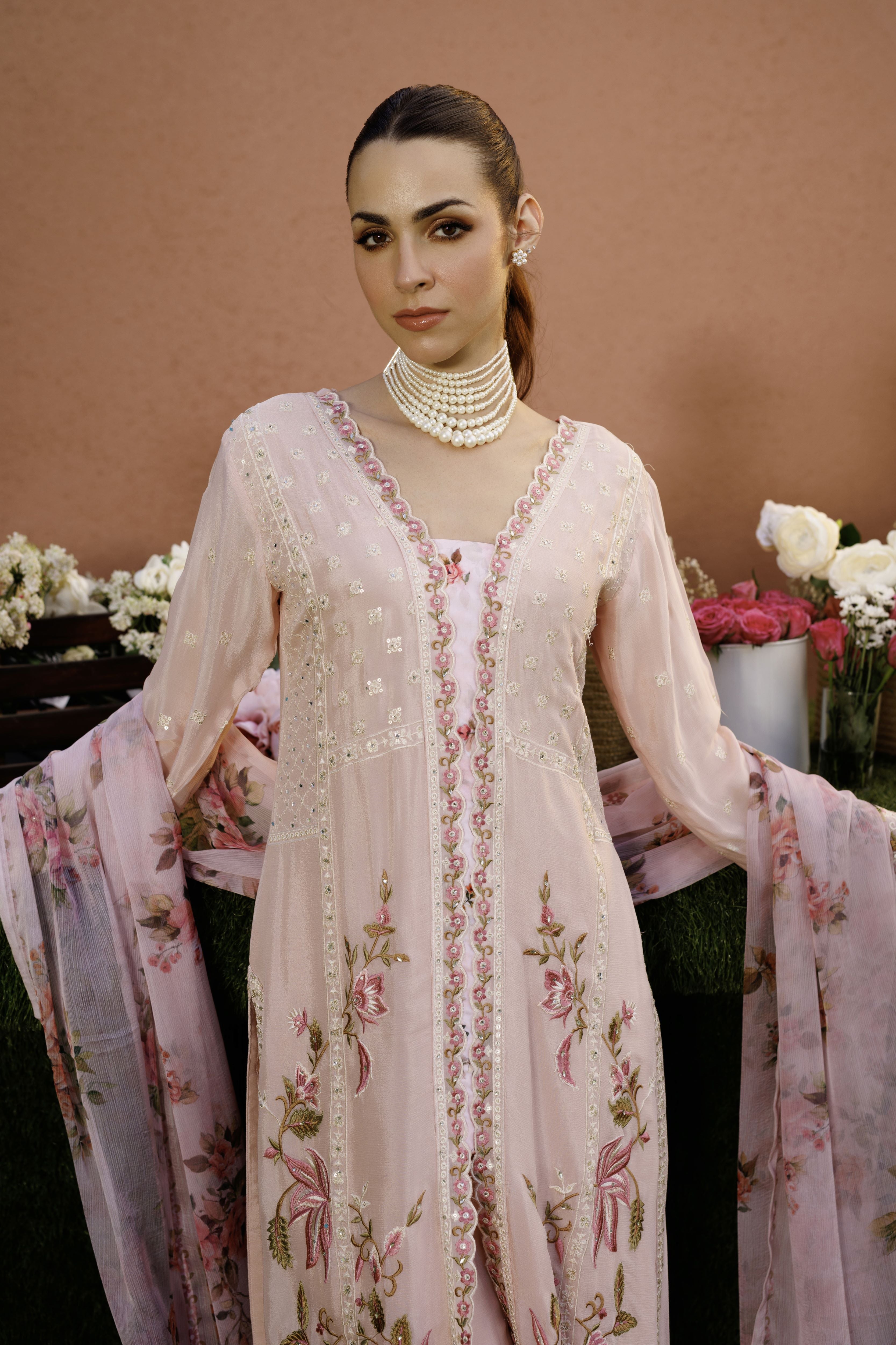 Rose Blush Palazzo Set