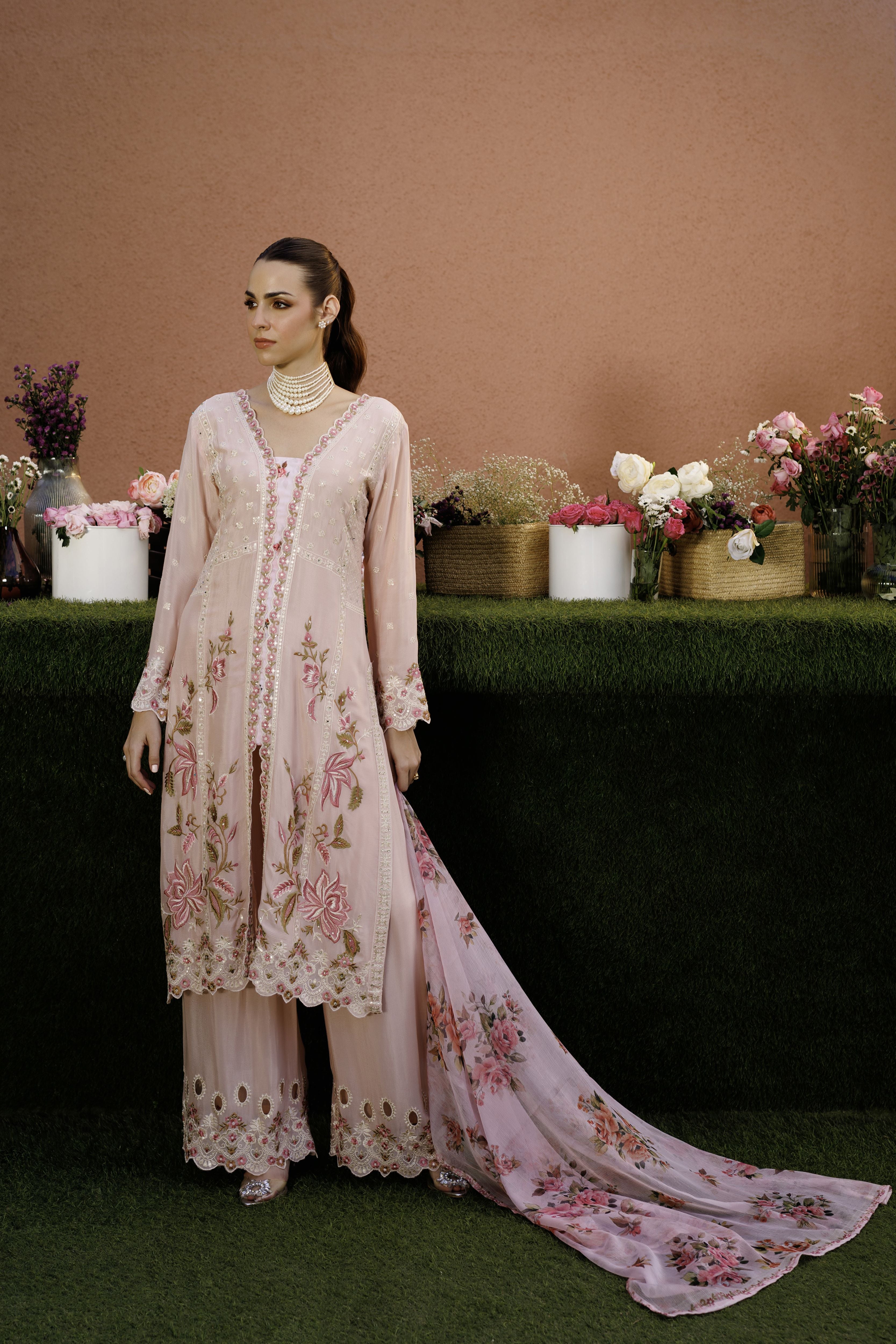 Rose Blush Palazzo Set