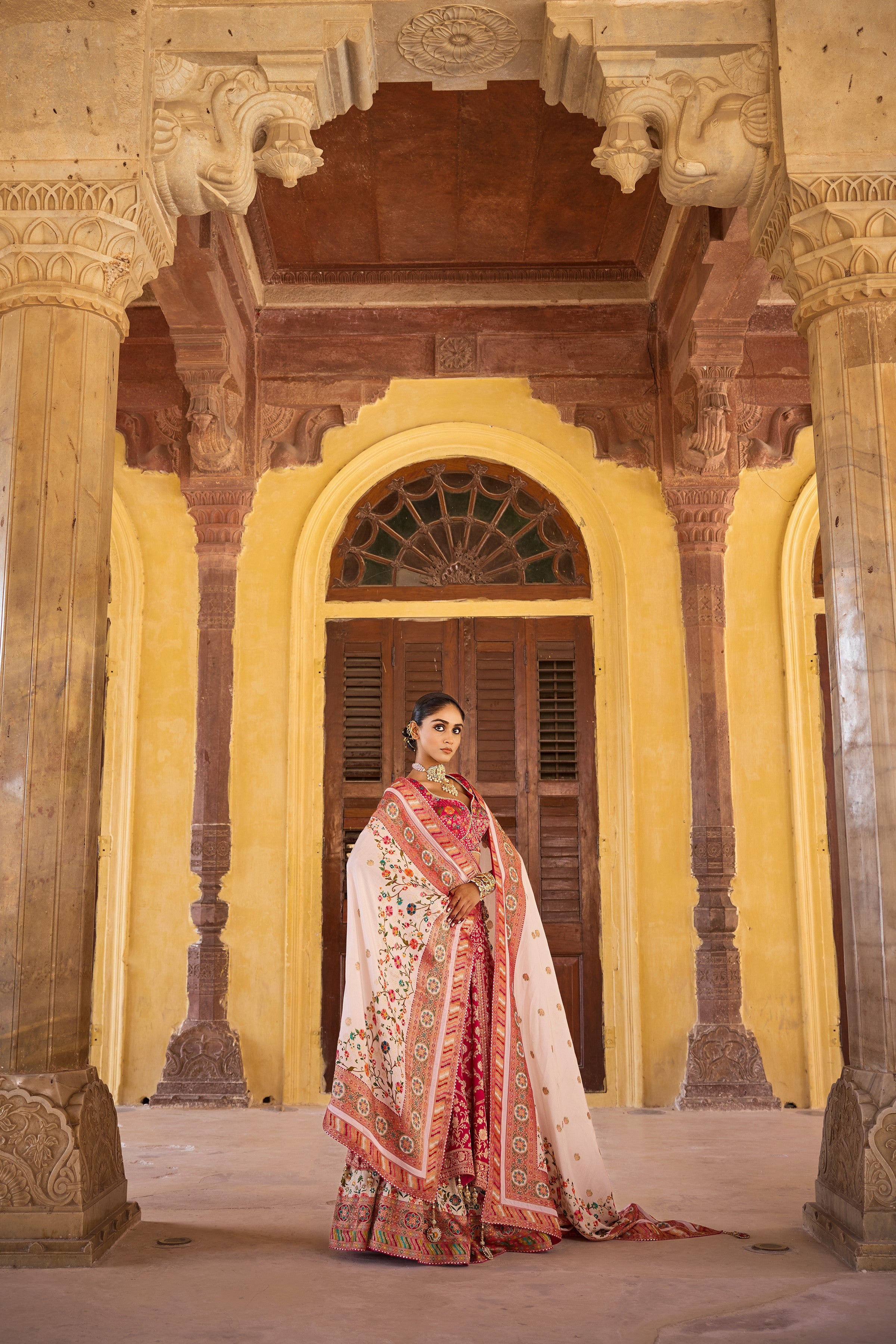 Pink Handwork Satin Silk Lehenga Set