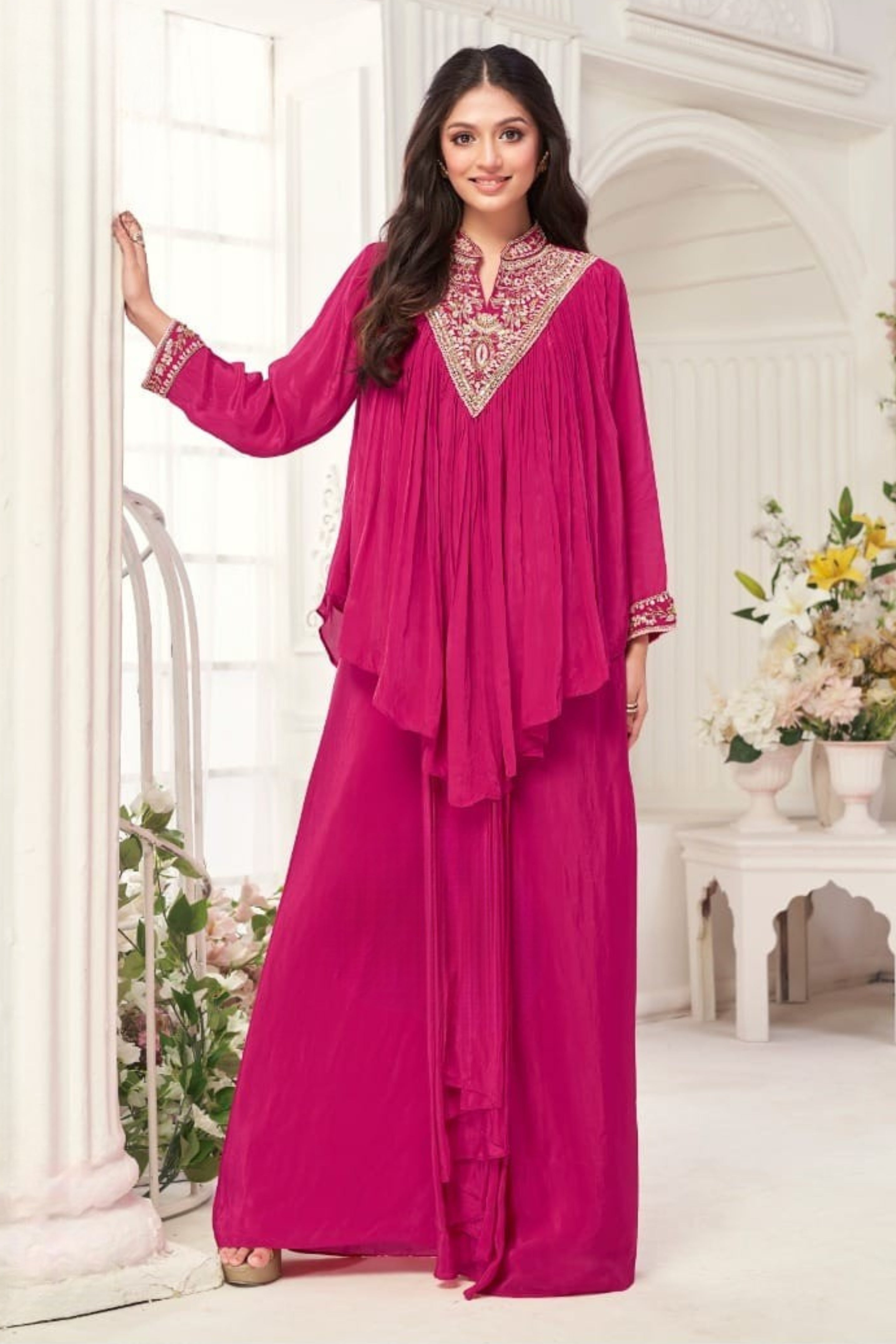 Bright Pink Skirt Set