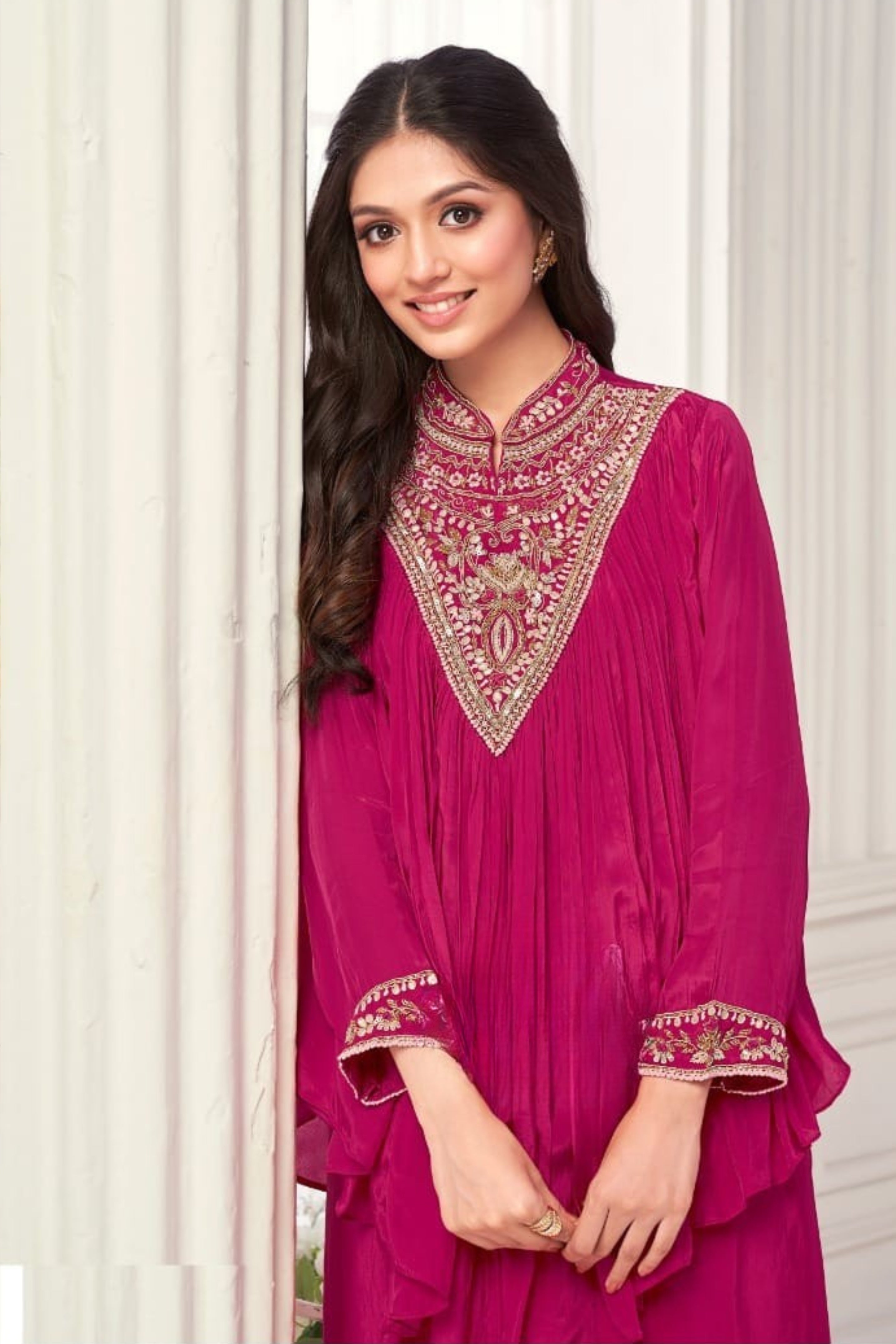 Bright Pink Skirt Set