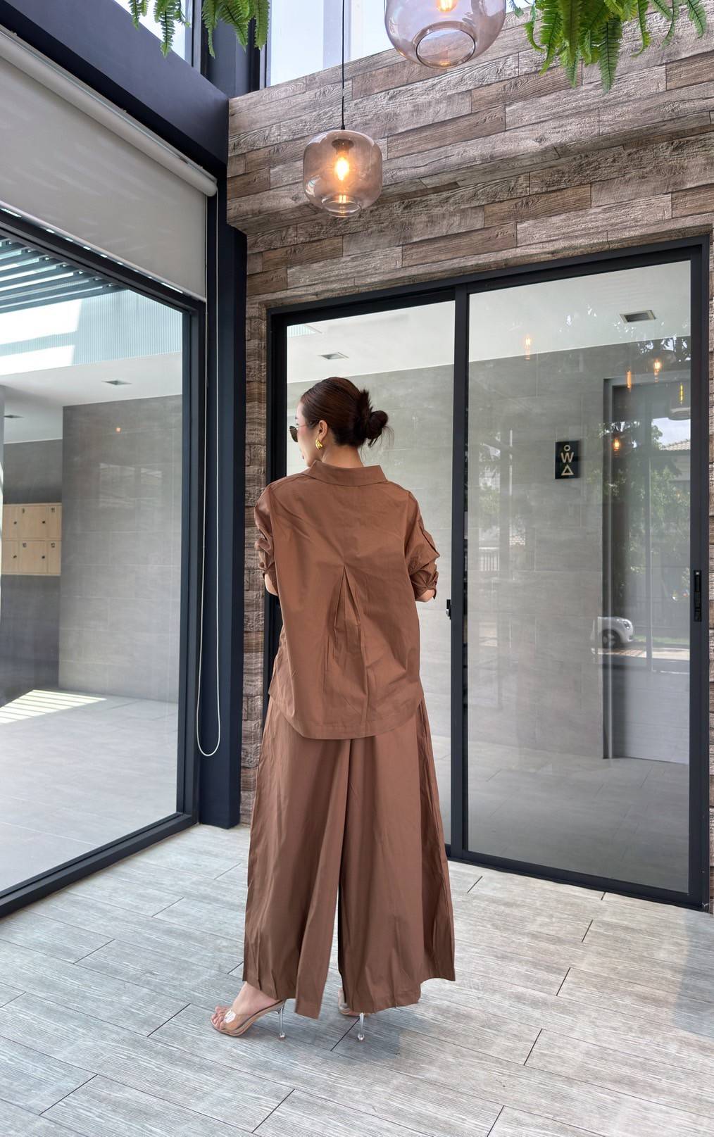 Rich Brown Printed Organic Cotton Co-Ord Set