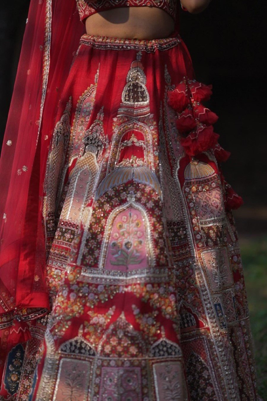 Laal Mahal Embroidered Lehenga Set