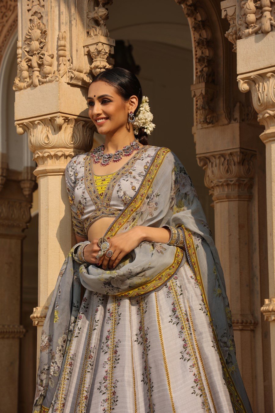 Latest and Designer Grey Color Lehenga Choli Online Shopping