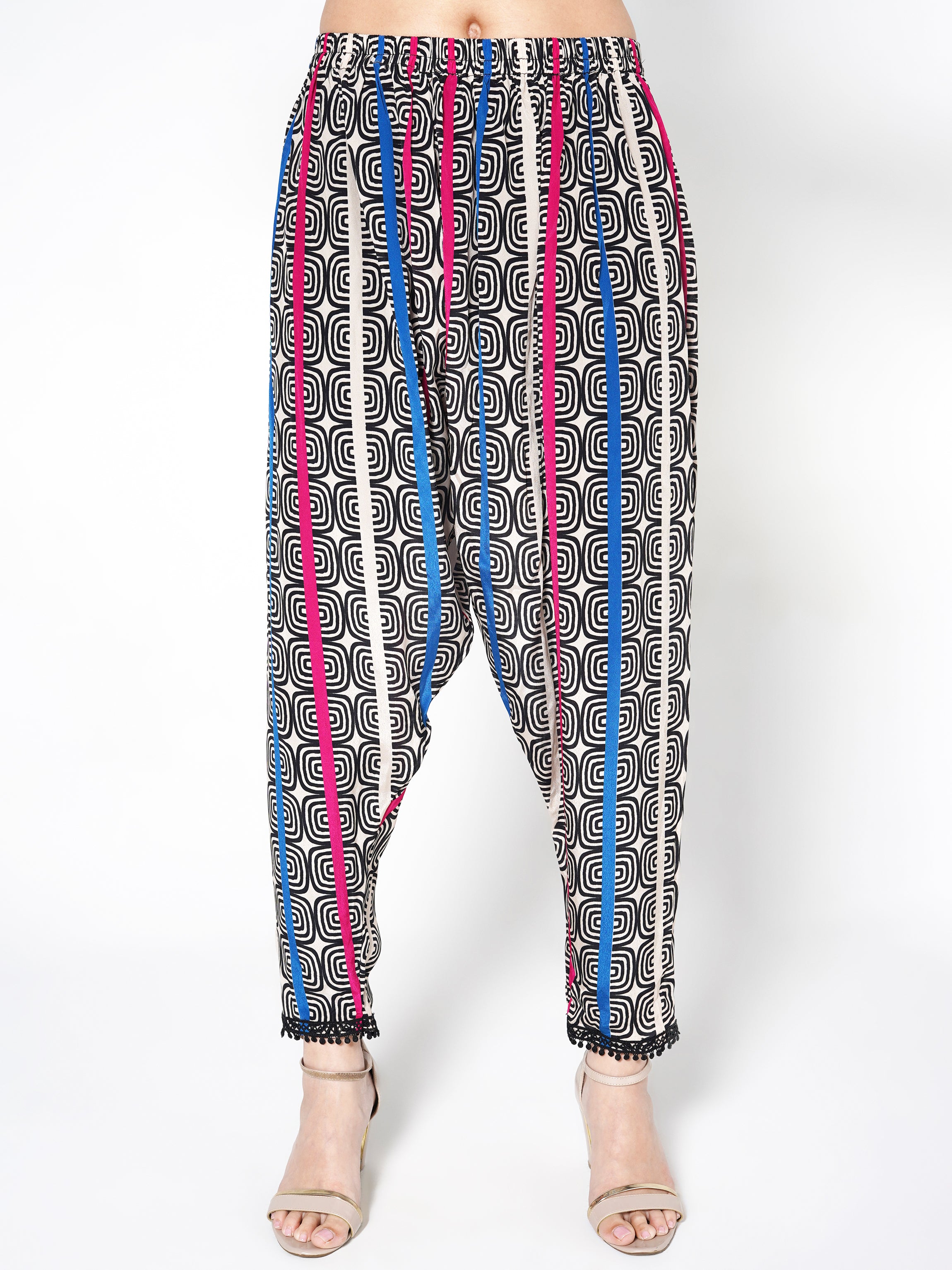 Blue and Multicolor Printed Crepe Silk Co-Ord Set