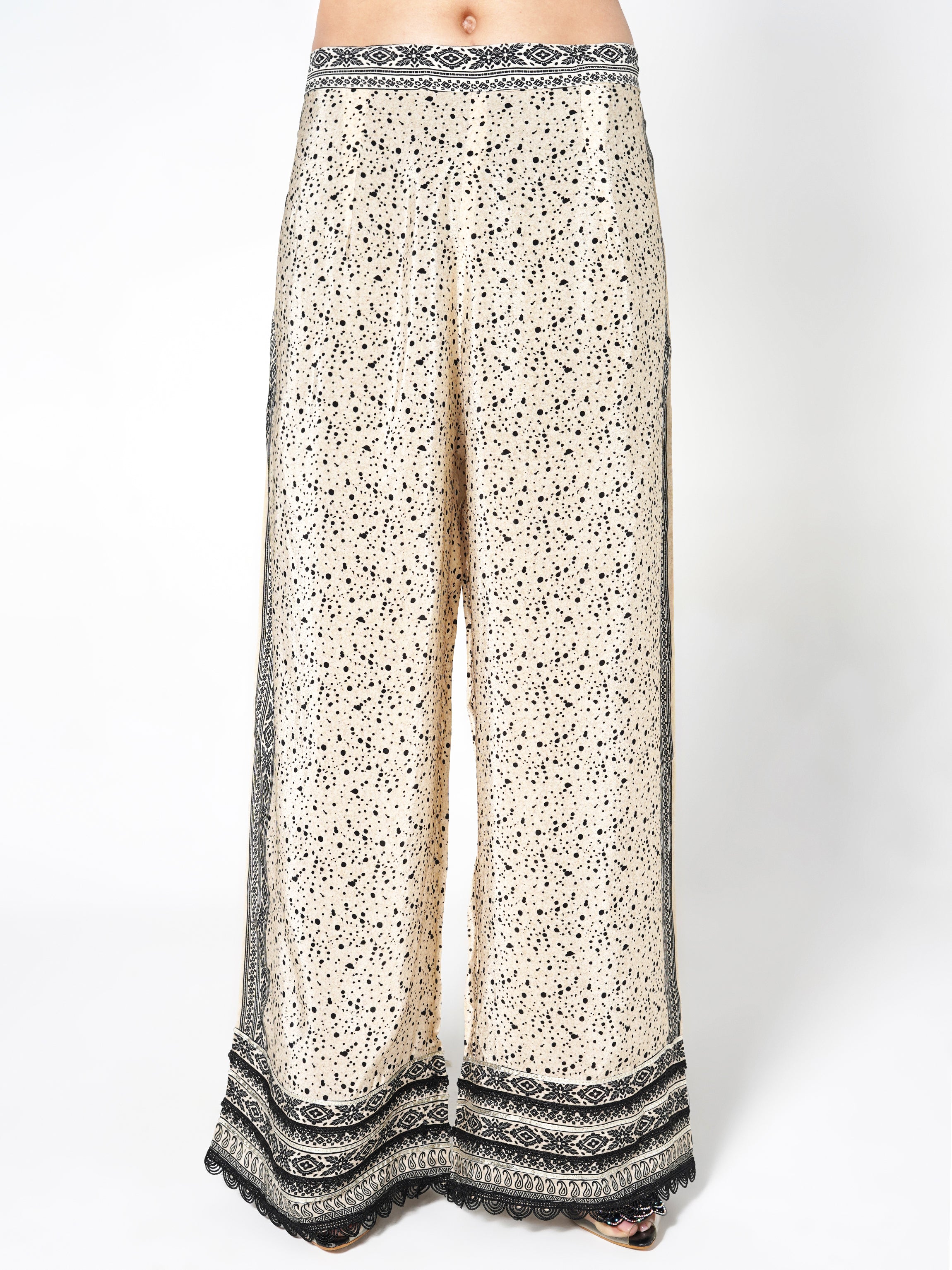 Ivory Embellished Crepe Silk Co-Ord Set