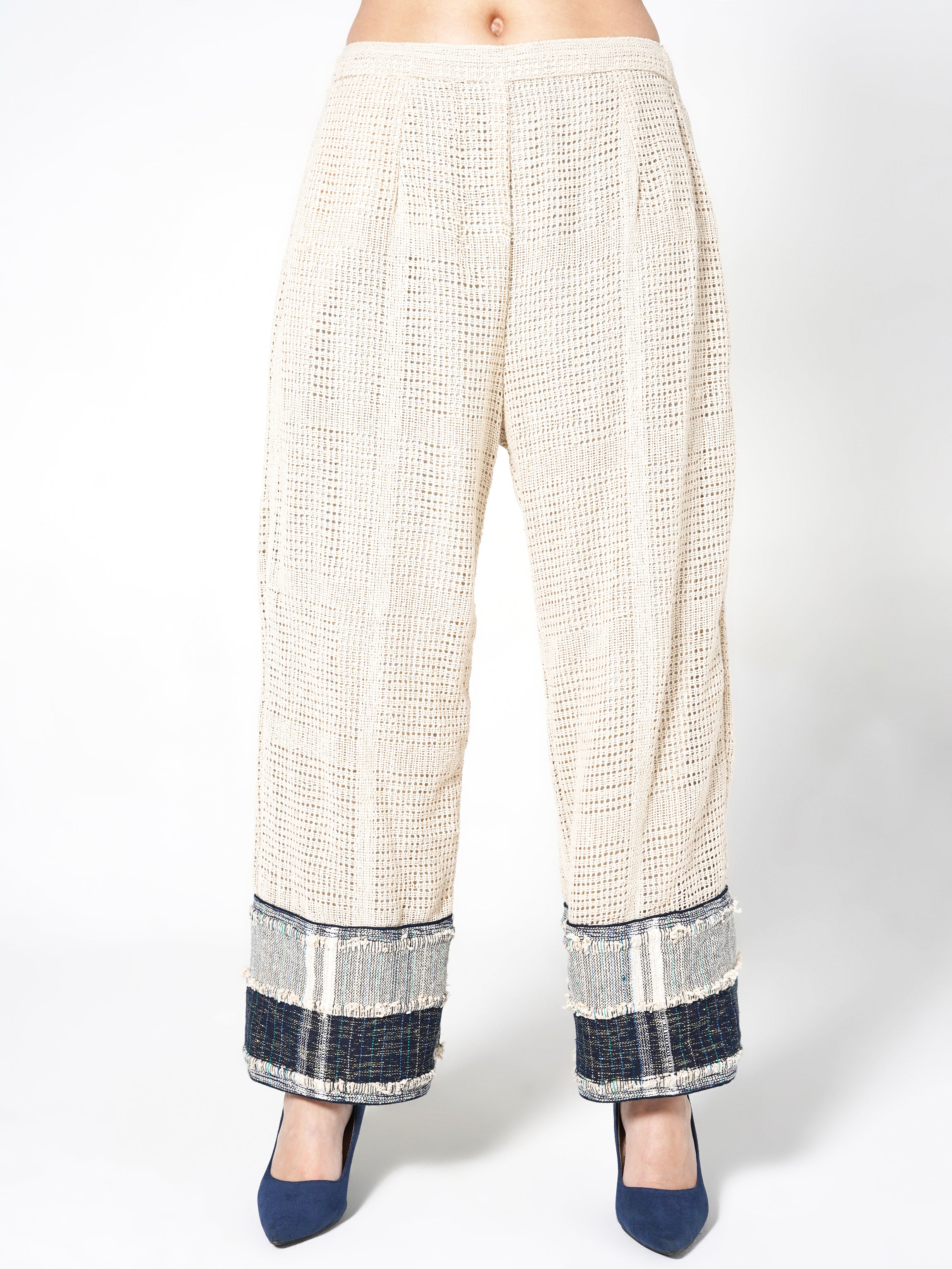 Natural Sand Woven Panel Jute Co-ord Set