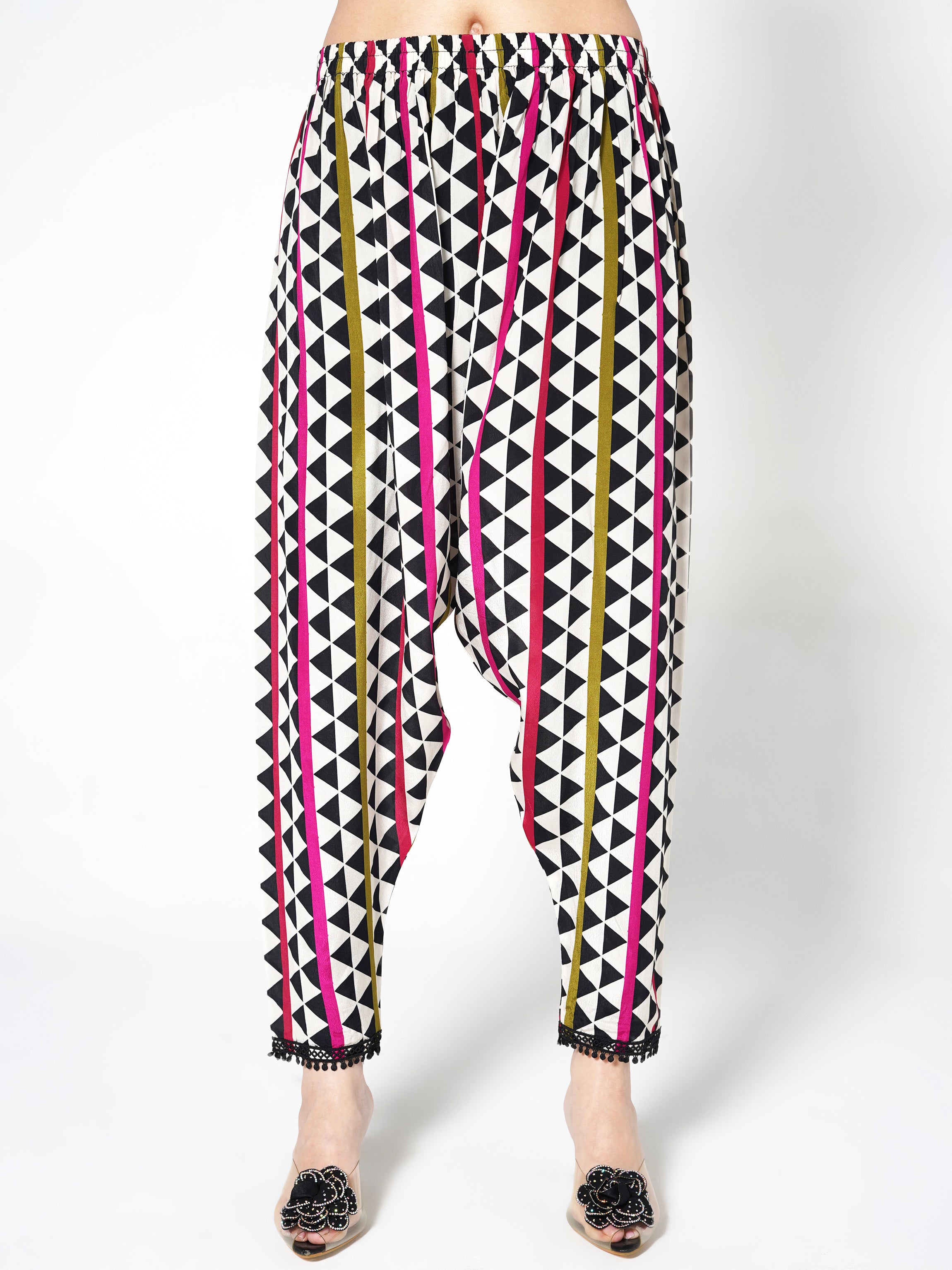 Sunset Tribal Printed Crepe Silk Co-Ord Set