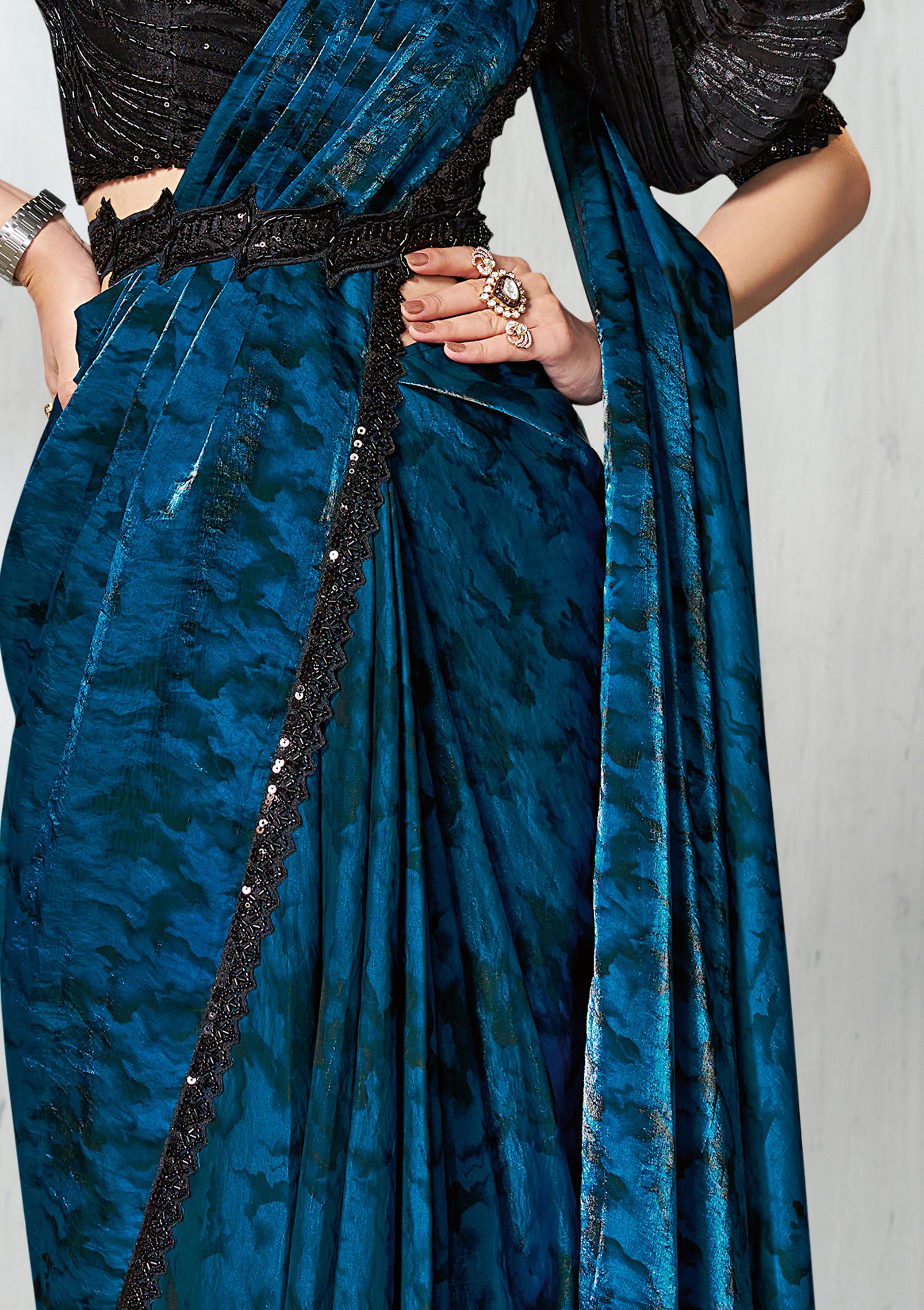 Rama Elegance Two-Tone Satin Silk Saree